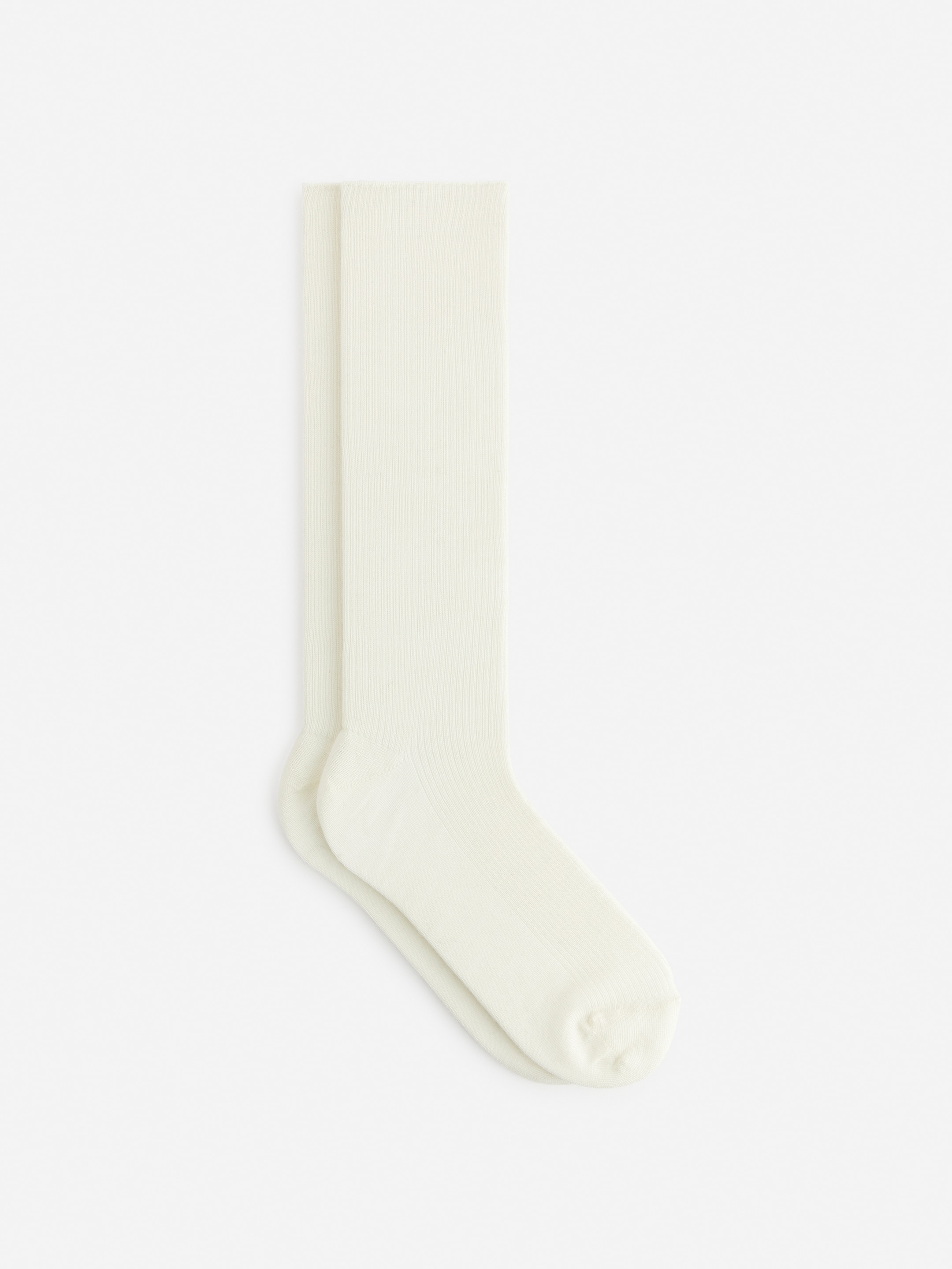 Ribbade strumpor i ull - Vit - Women - StillMedia/DescriptiveStillLife - 4