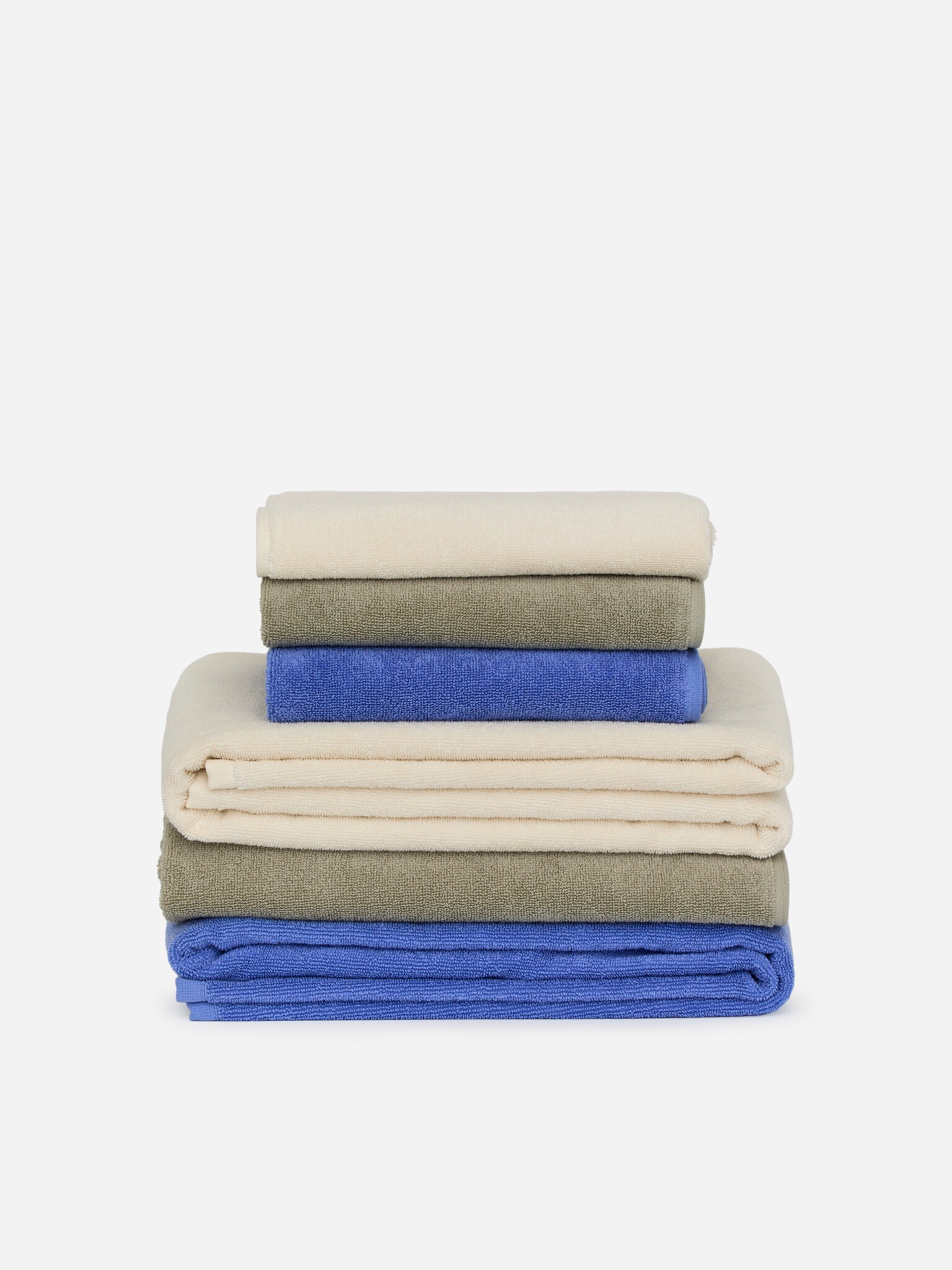 Πετσέτα Χεριών 50 x 70 εκ. - Dusty Green/Οφ Γουάιτ/Μπλε - 3