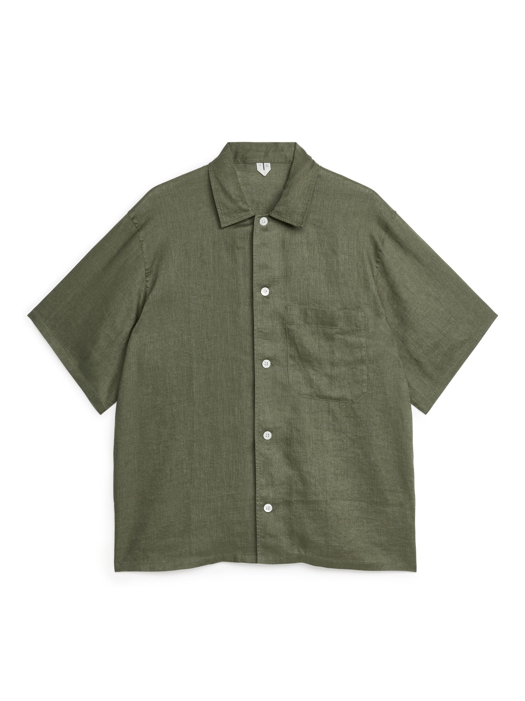 Leinenhemd mit Resort-Kragen - Khaki - Regular Fit - Herren - StillMedia/DescriptiveStillLife - 1