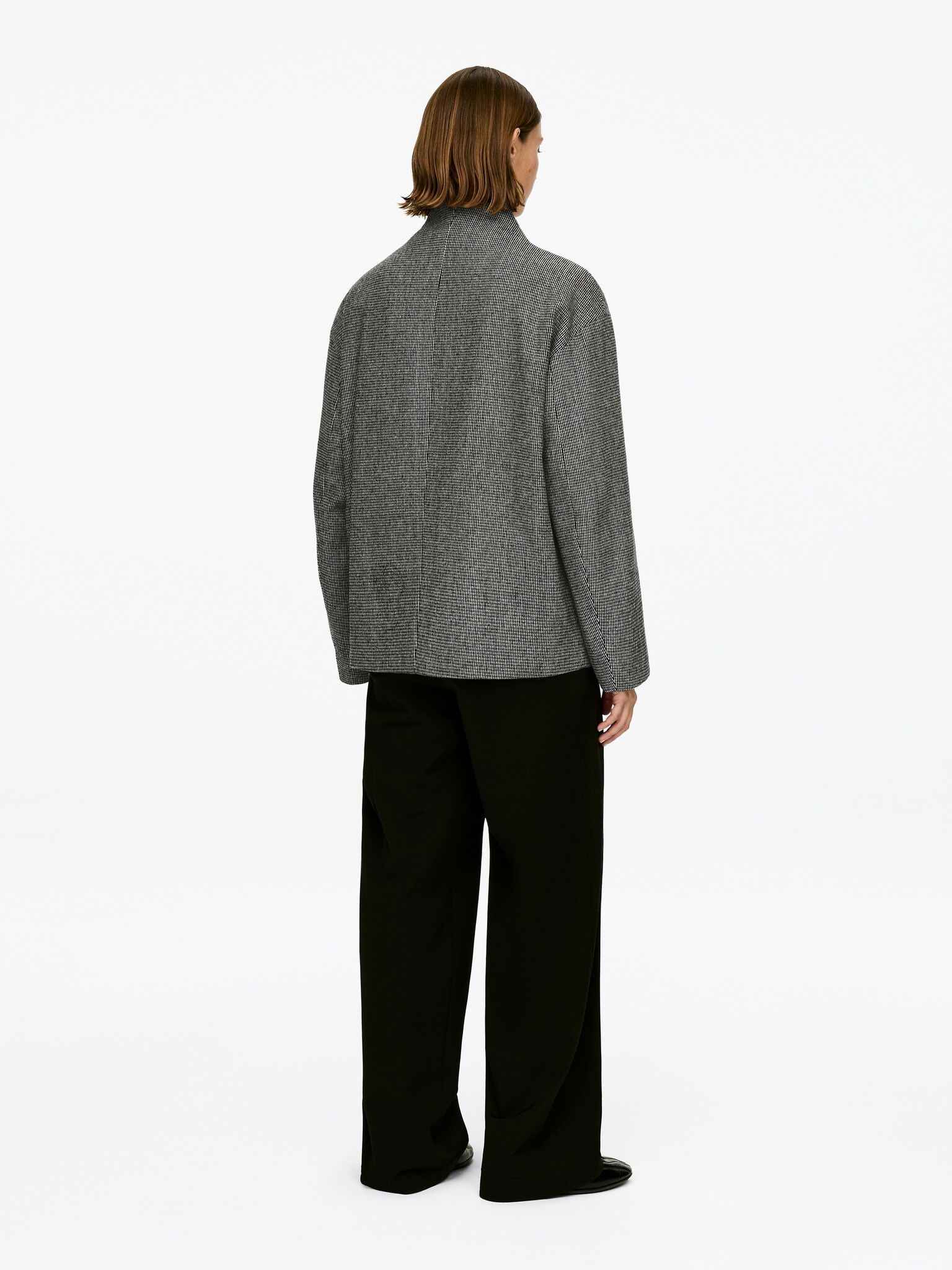 Ulljacka med sjalkrage - Grå - 3