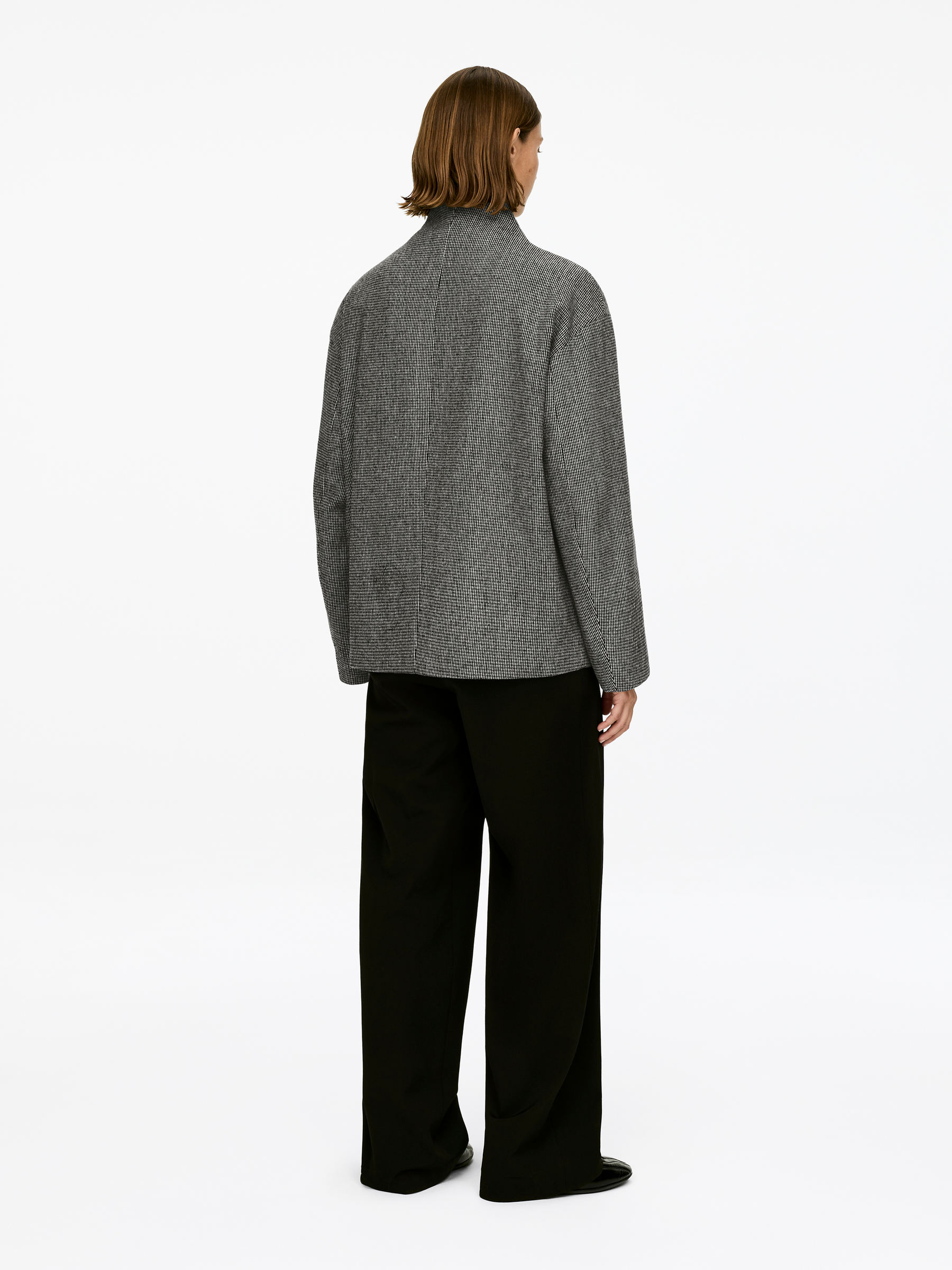 Wolljacke mit Schalkragen - Grau - Oversize - Damen - StillMedia/Lookbook - 21