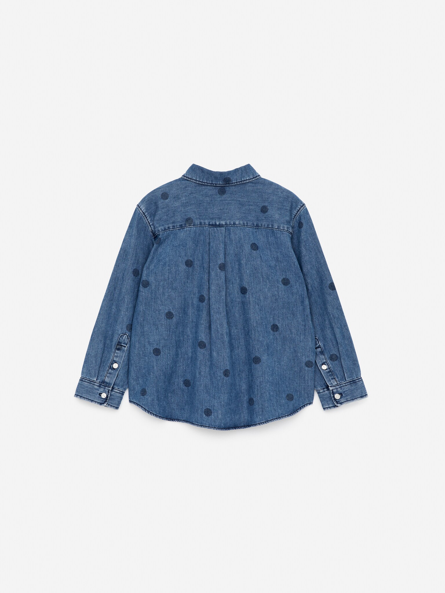 Printed Denim Shirt - Blue/Polkadots - 2
