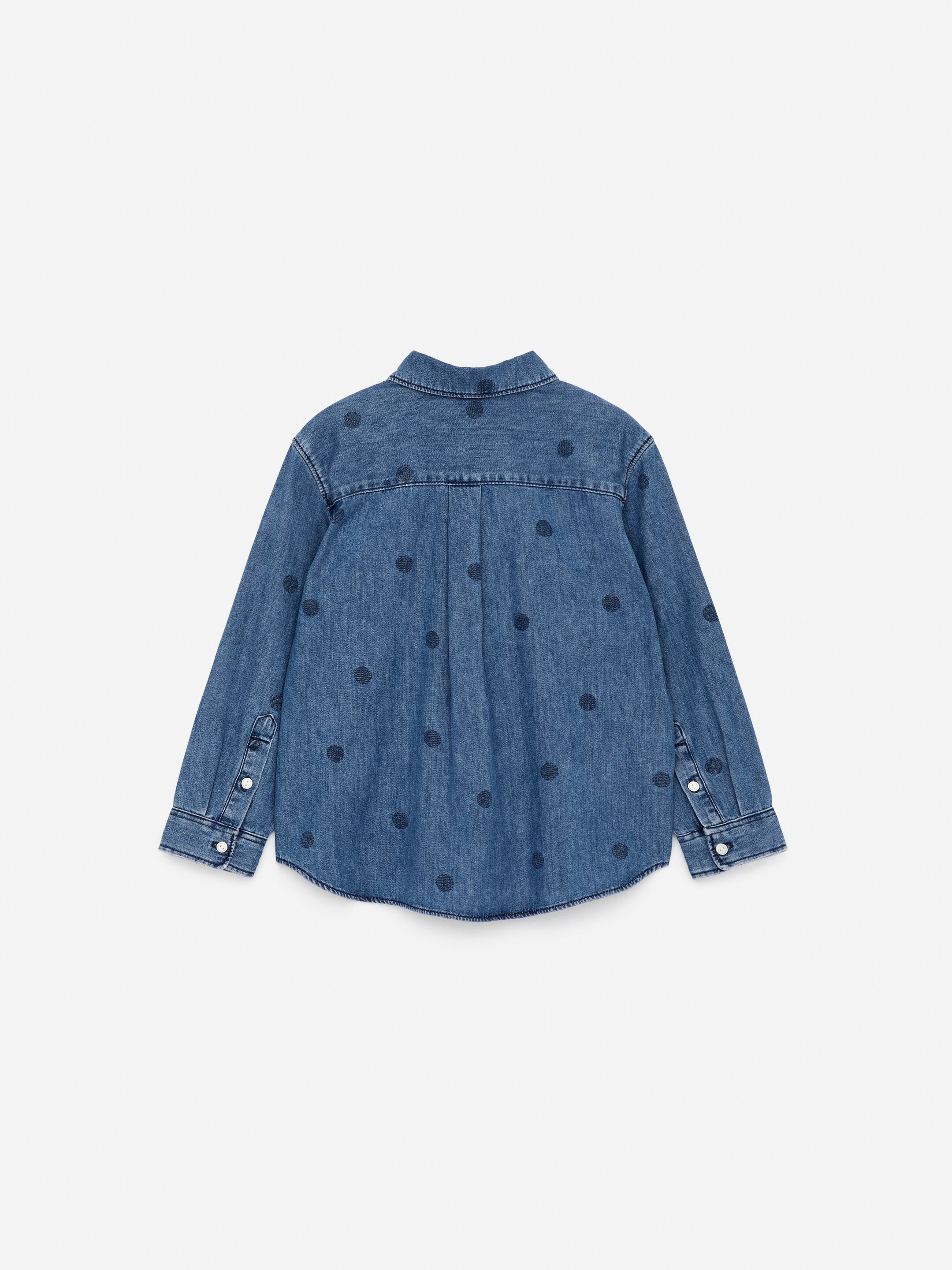 Ingrandisci l'immagine: Printed Denim Shirt - Blue/Polkadots - BAMBINO | H&M CH 2
