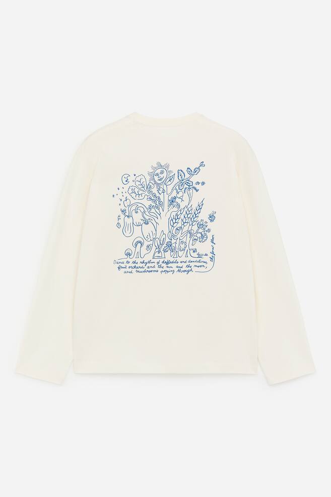 ARKET CAFÉ Langarmshirt-Cremeweiß/Blau - 2