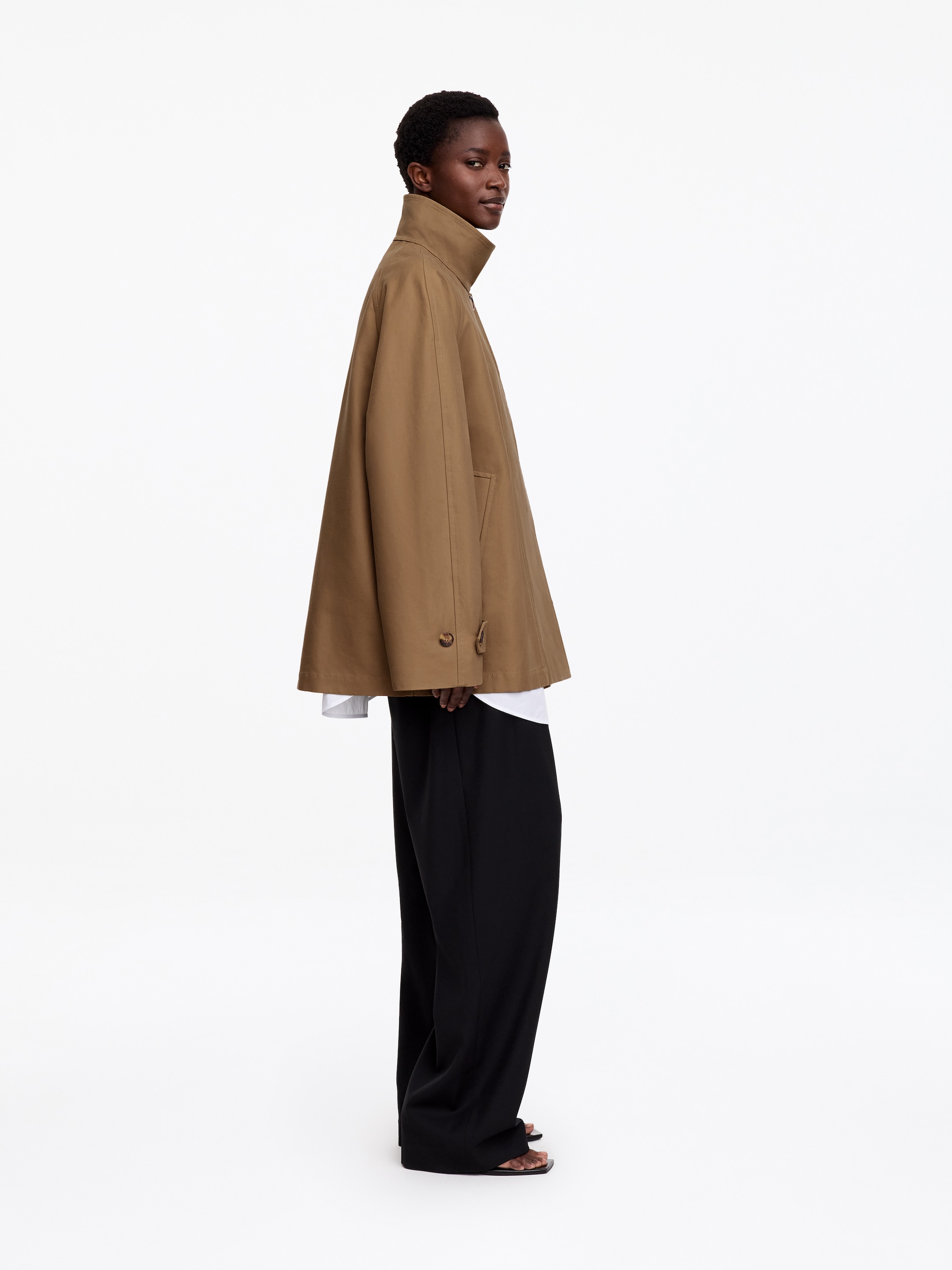 Corduroy-Collar Jacket - Brown - Loose fit - women - StillMedia/Lookbook - 17