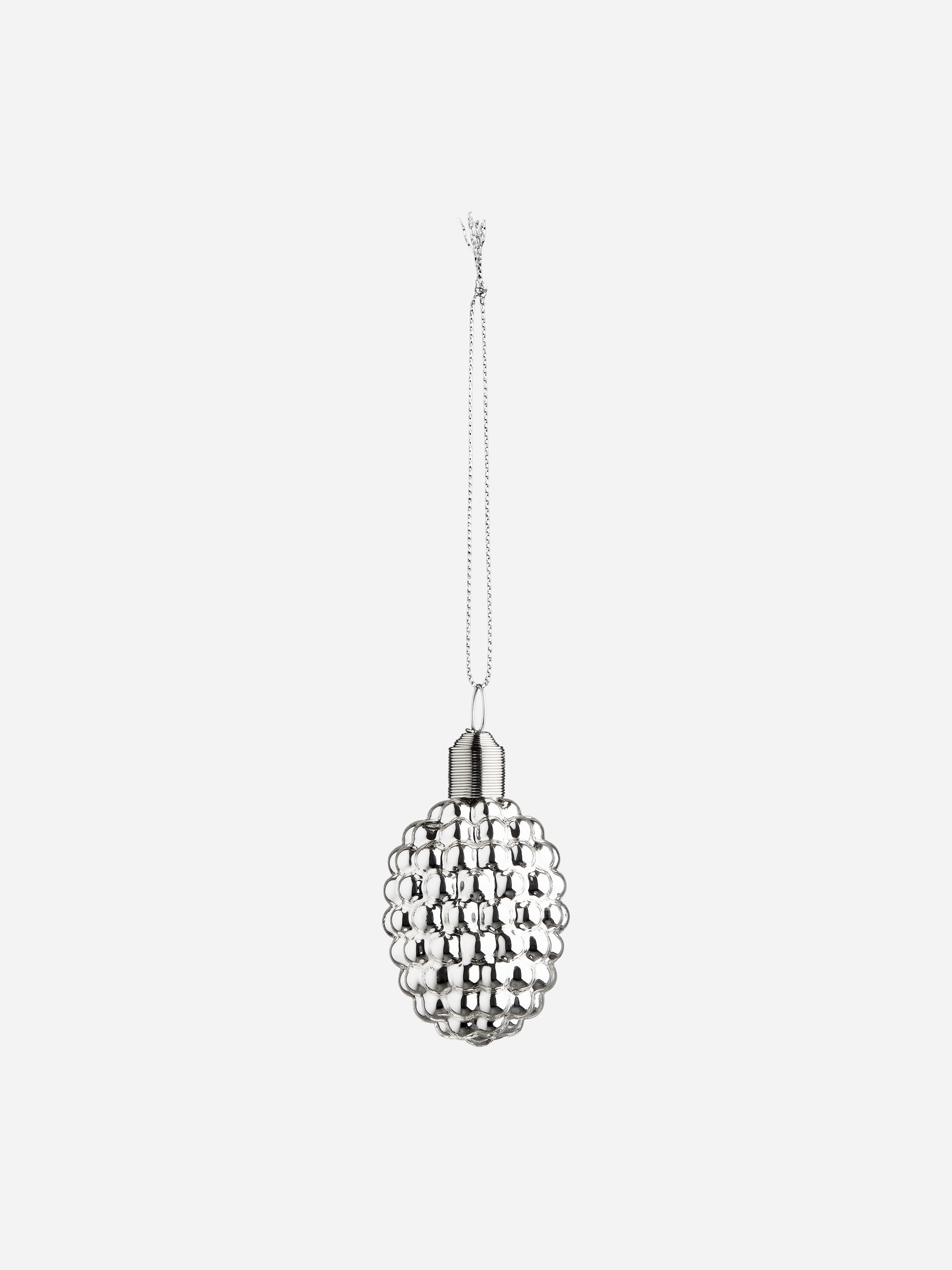 Adorno de piña de cristal-Silver-coloured-20538