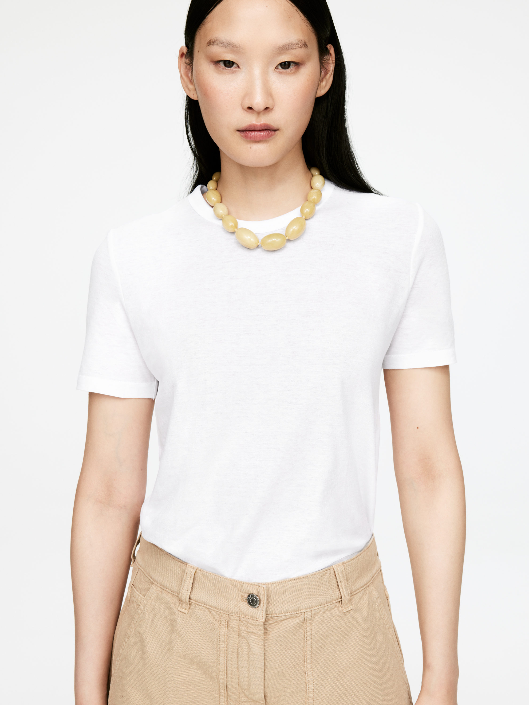 Ice Crêpe T-Shirt - White - Regular fit - Women - StillMedia/Lookbook - 17