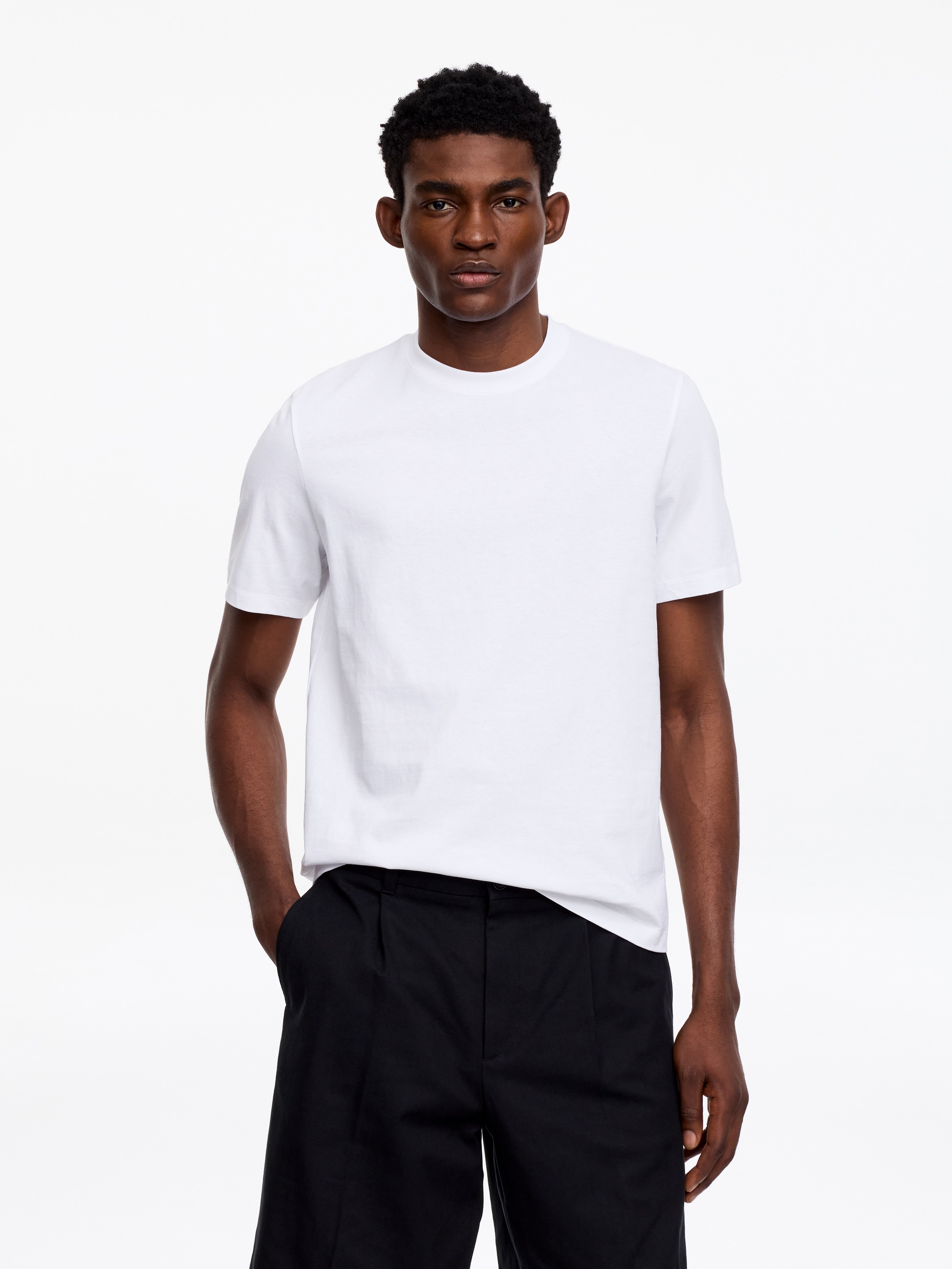 Regular t-shirt, 3-pack - Vit