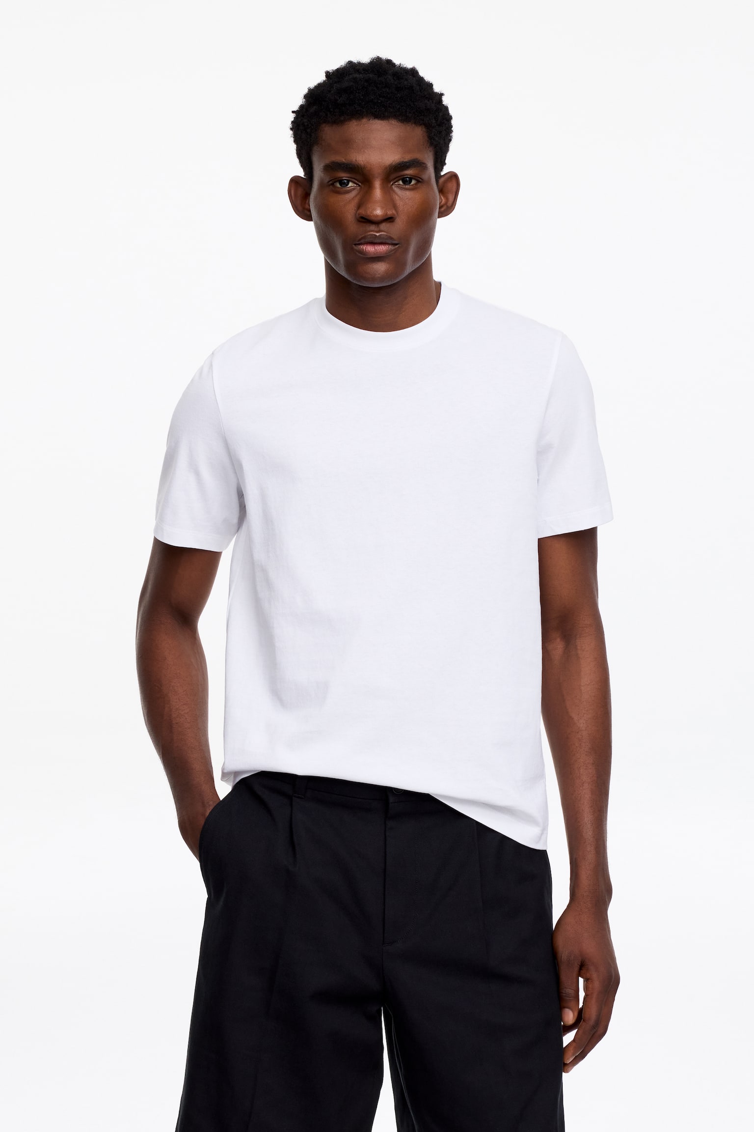 T-shirt de poids moyen classique, lot de 3 - Blanc - 1