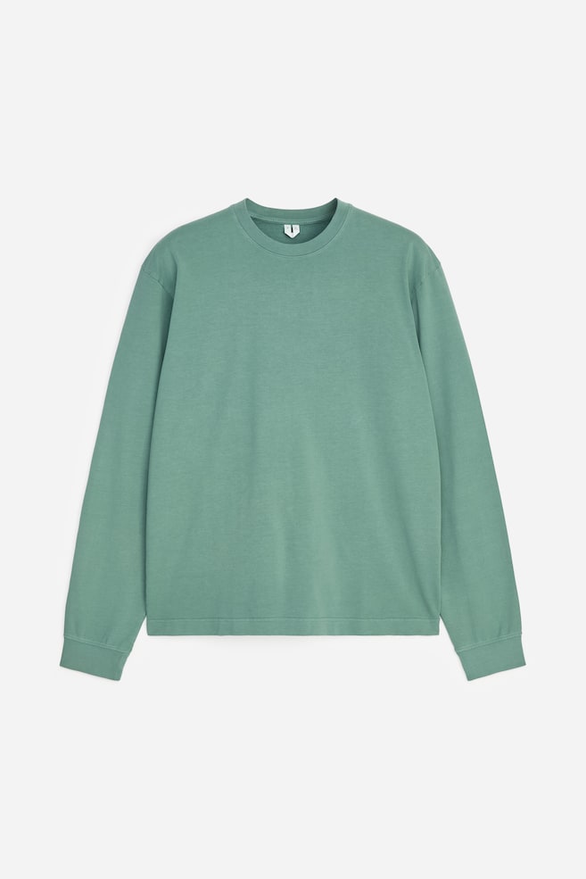 T-shirt a maniche lunghe - Verde/Nero/Salvia chiaro - 1