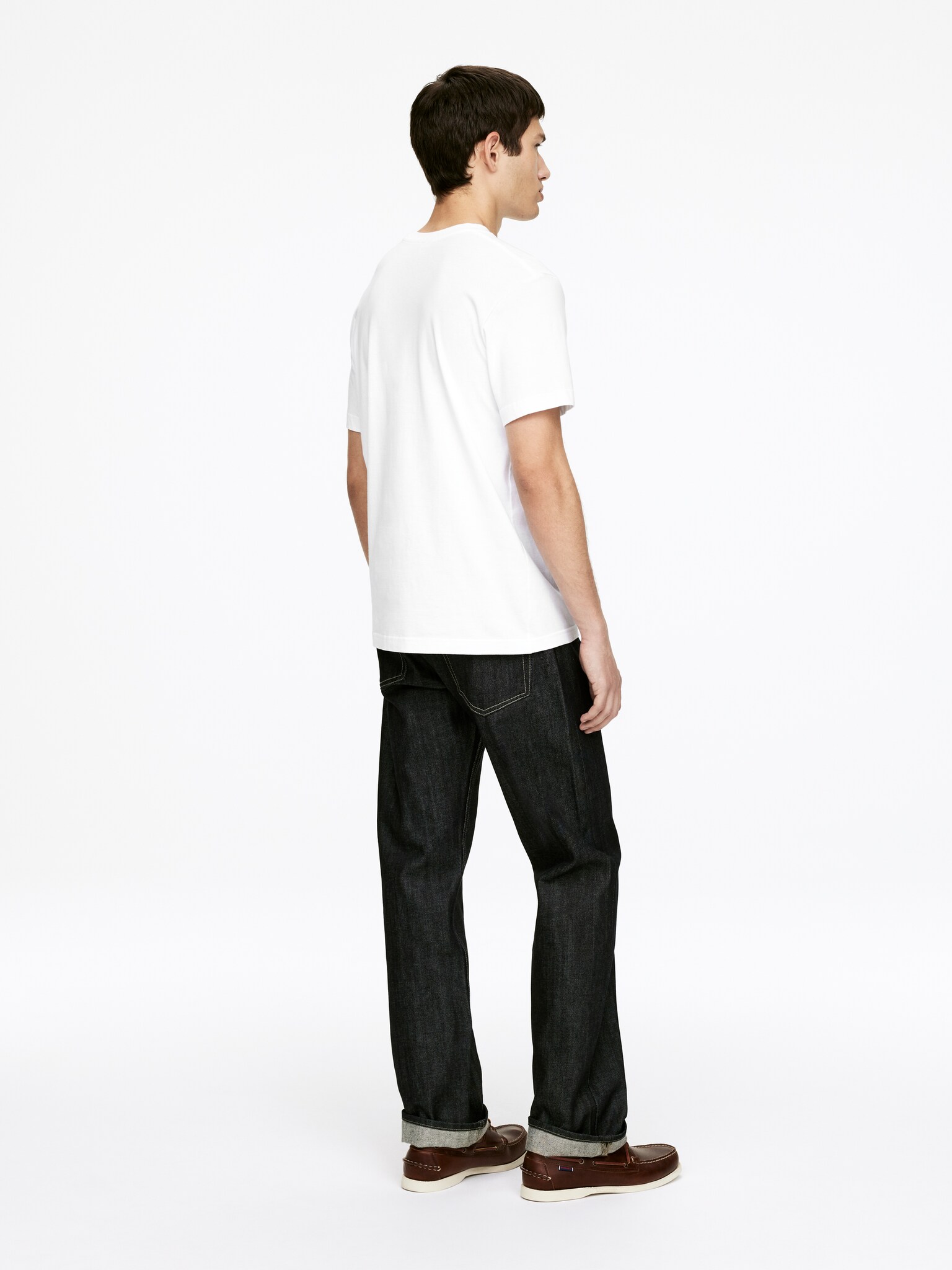 Regular T-shirt (170 g/m²) - Hvid/Mørkeblå/Sort/Gråmeleret/Kakigrøn - 4