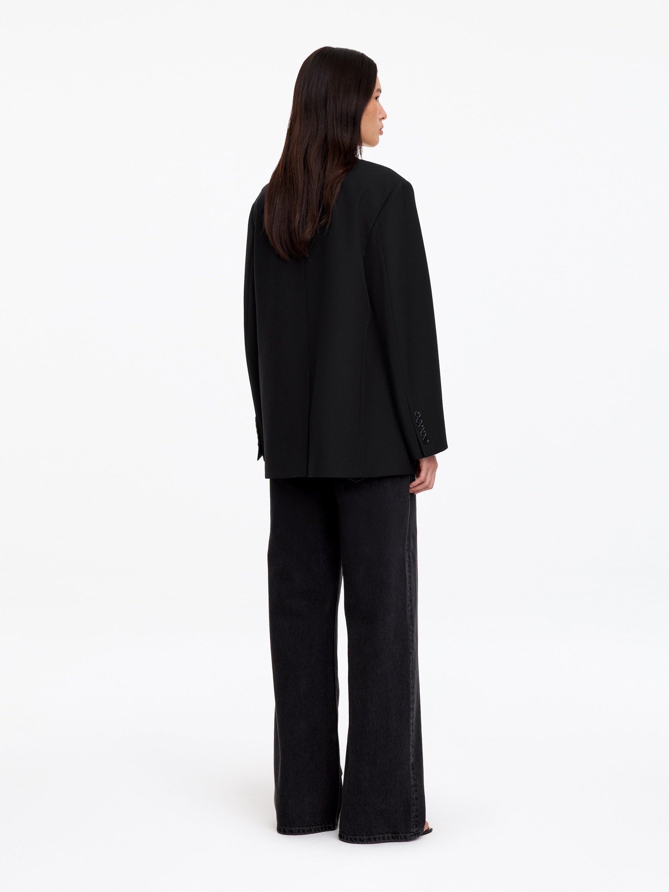 Wool-Blend Relaxed Blazer - Black - Relaxed fit - women - StillMedia/Lookbook - 4