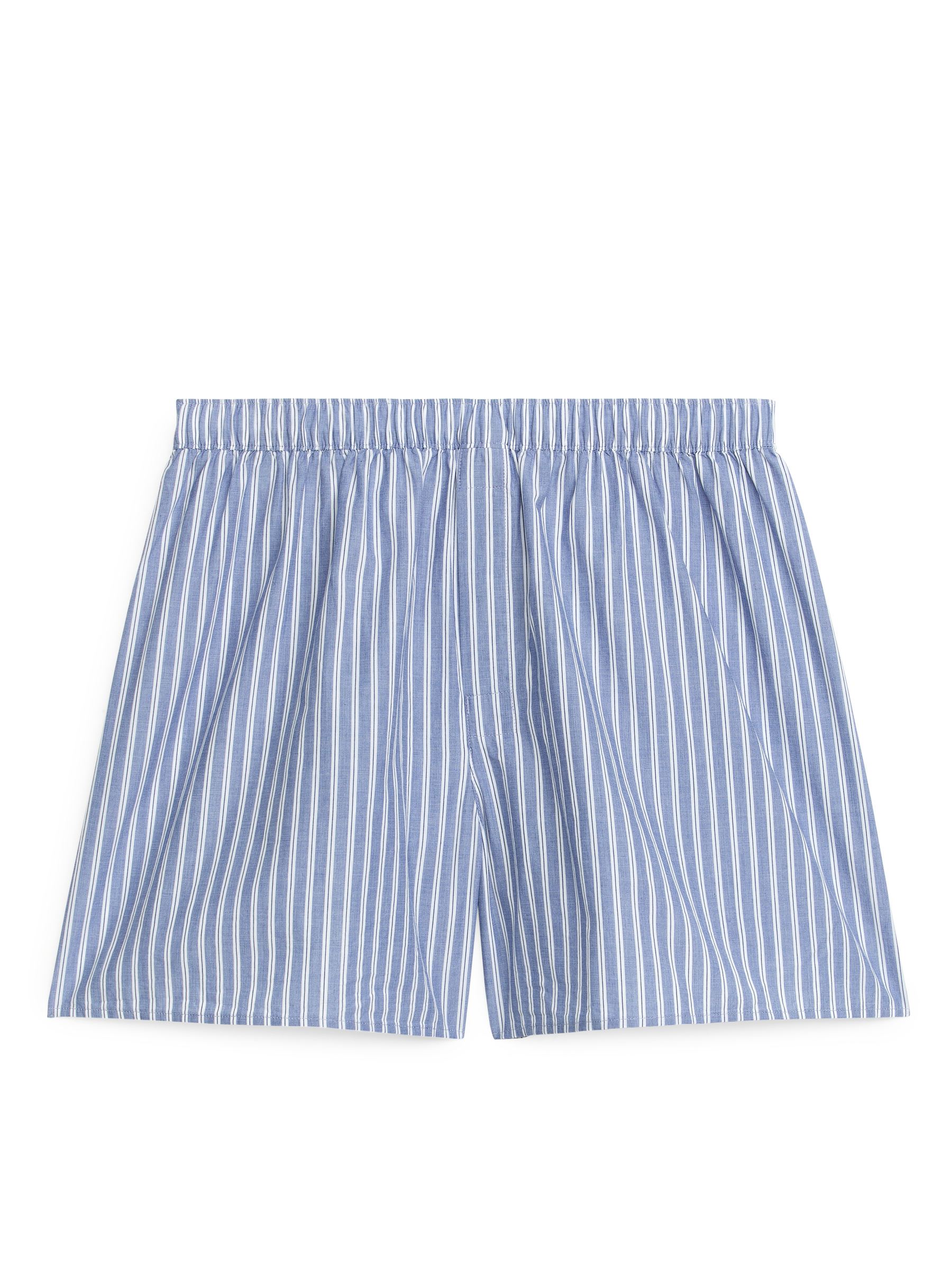 Gewebte Boxershorts, 2er-Set - Blau gestreift - Regular Fit - Herren - StillMedia/DescriptiveStillLife - 1