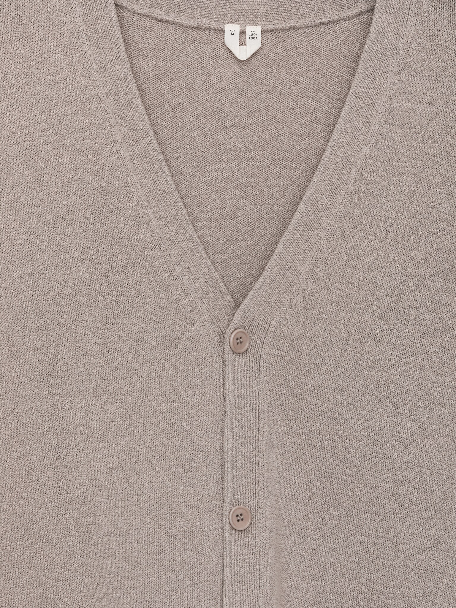Gilet cardigan en laine et coton - gris - 2
