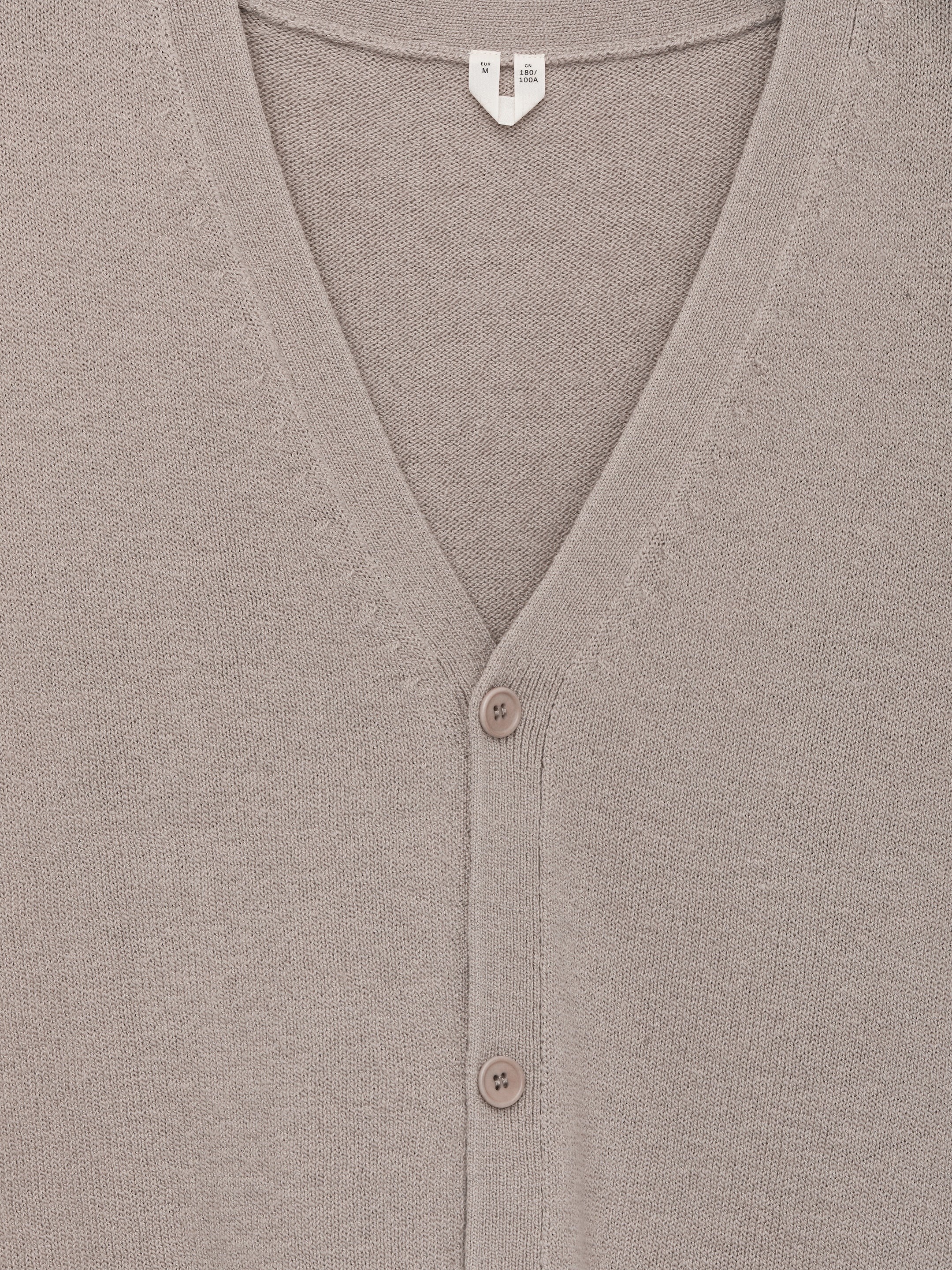 Wool-Cotton Vest Cardigan - Grey - Regular fit - Men - StillMedia/DescriptiveDetail - 2