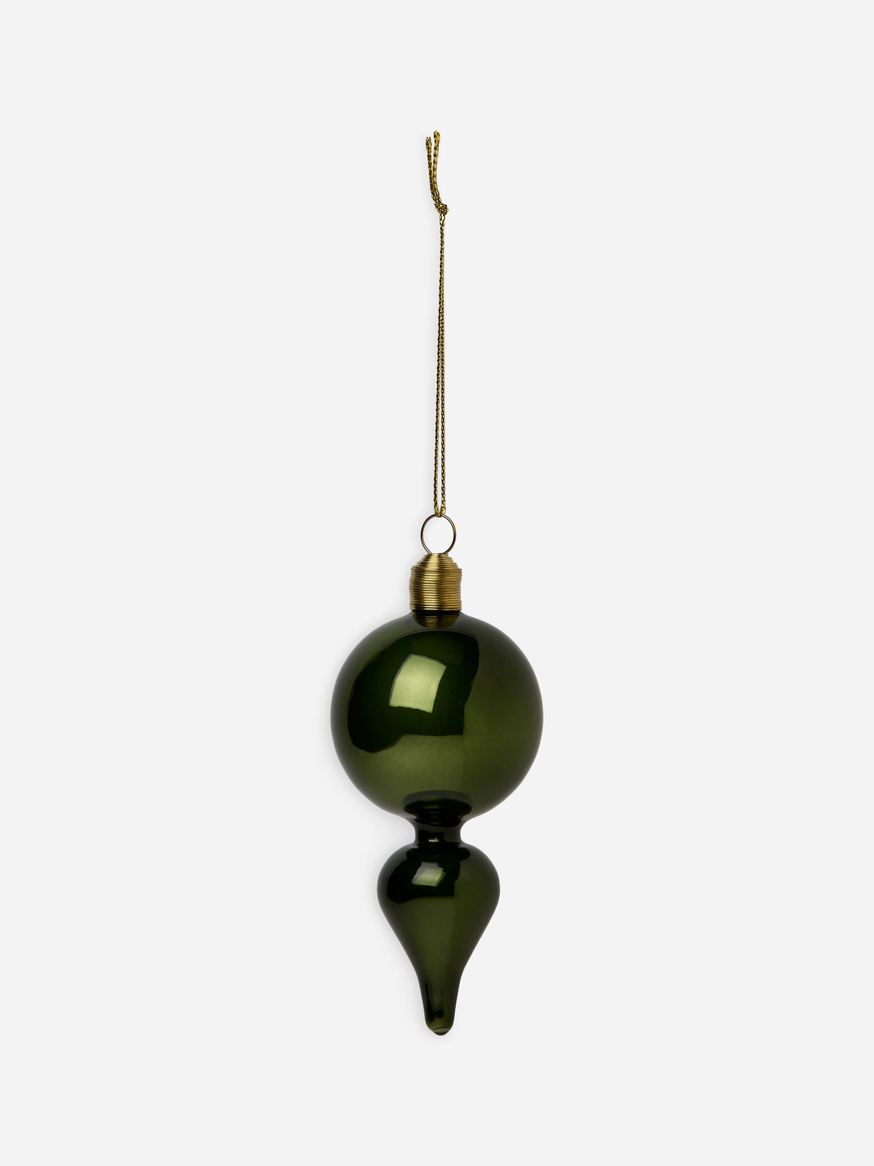 Glass Bauble-#828C6E-17444