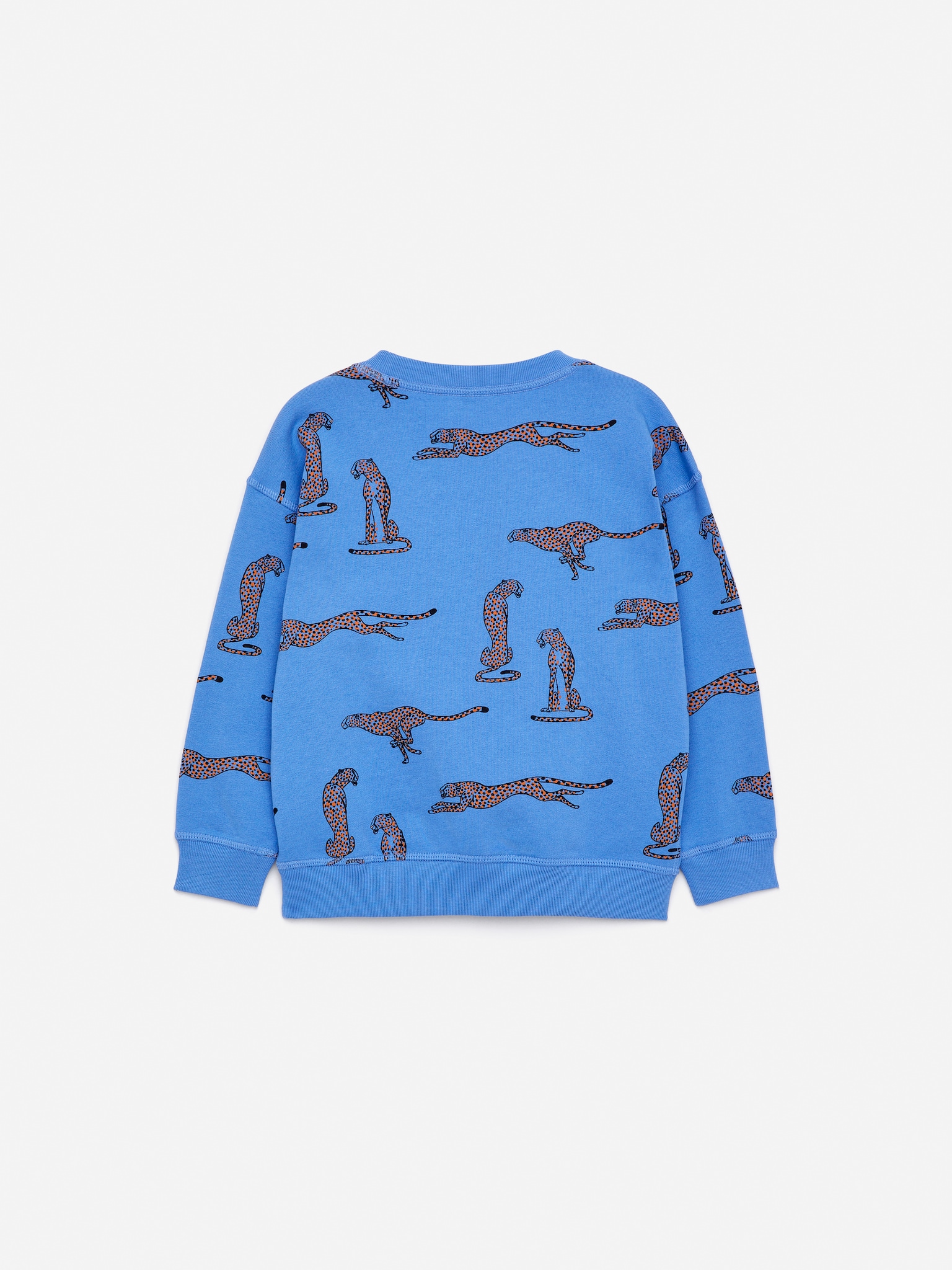 Avslappet collegegenser - Blå/cheetah/Svart/Grå/Gepard - 2
