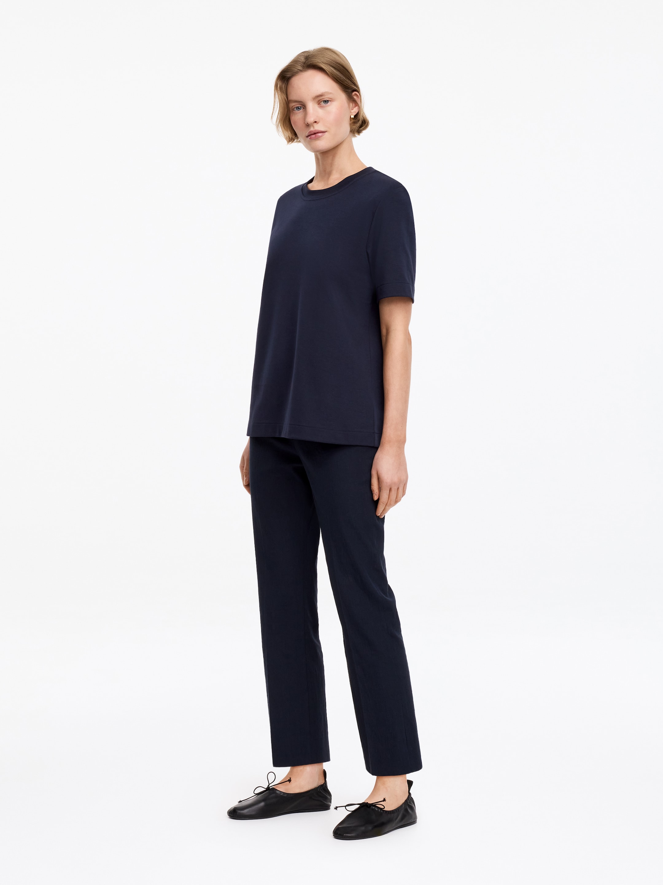 Signature Constructed T-Shirt - Dark Blue - Regular fit - Women - StillMedia/Lookbook - 2
