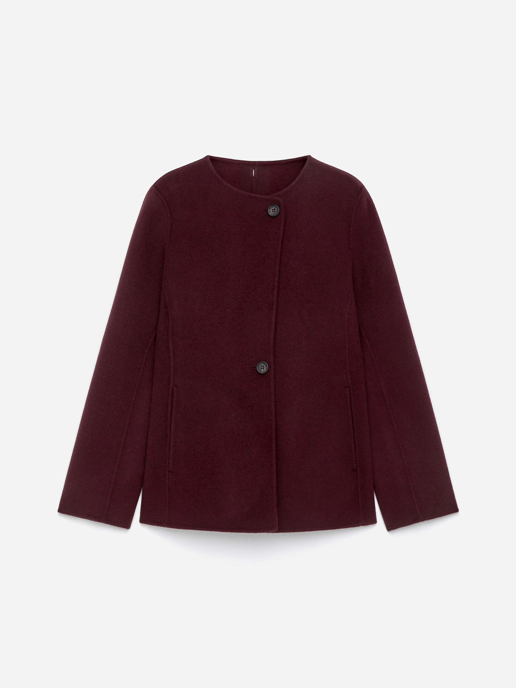 Doublé Wool-Blend Blazer-#4B262D-16570