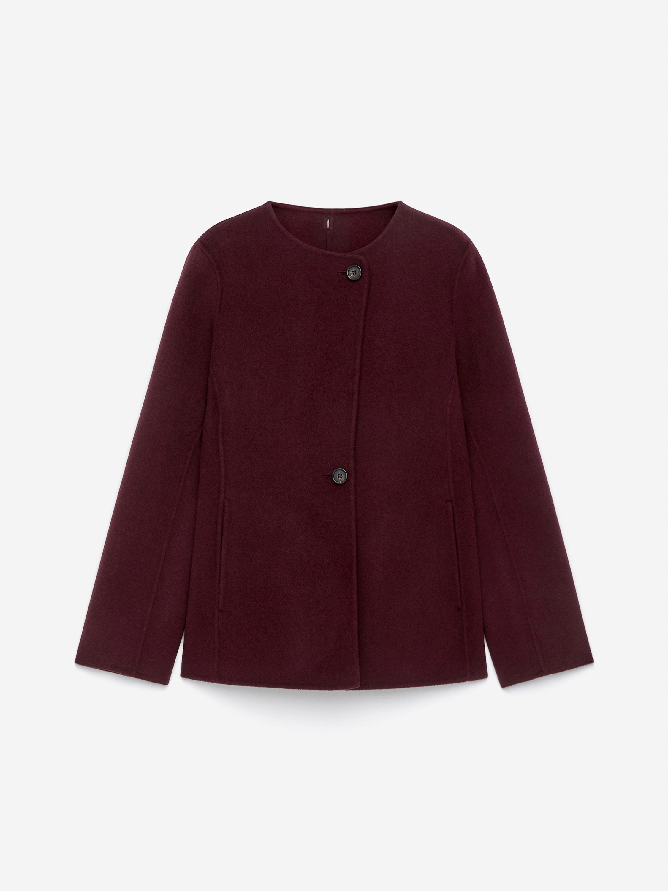 Doublé Wool-Blend Blazer-#4B262D-16570