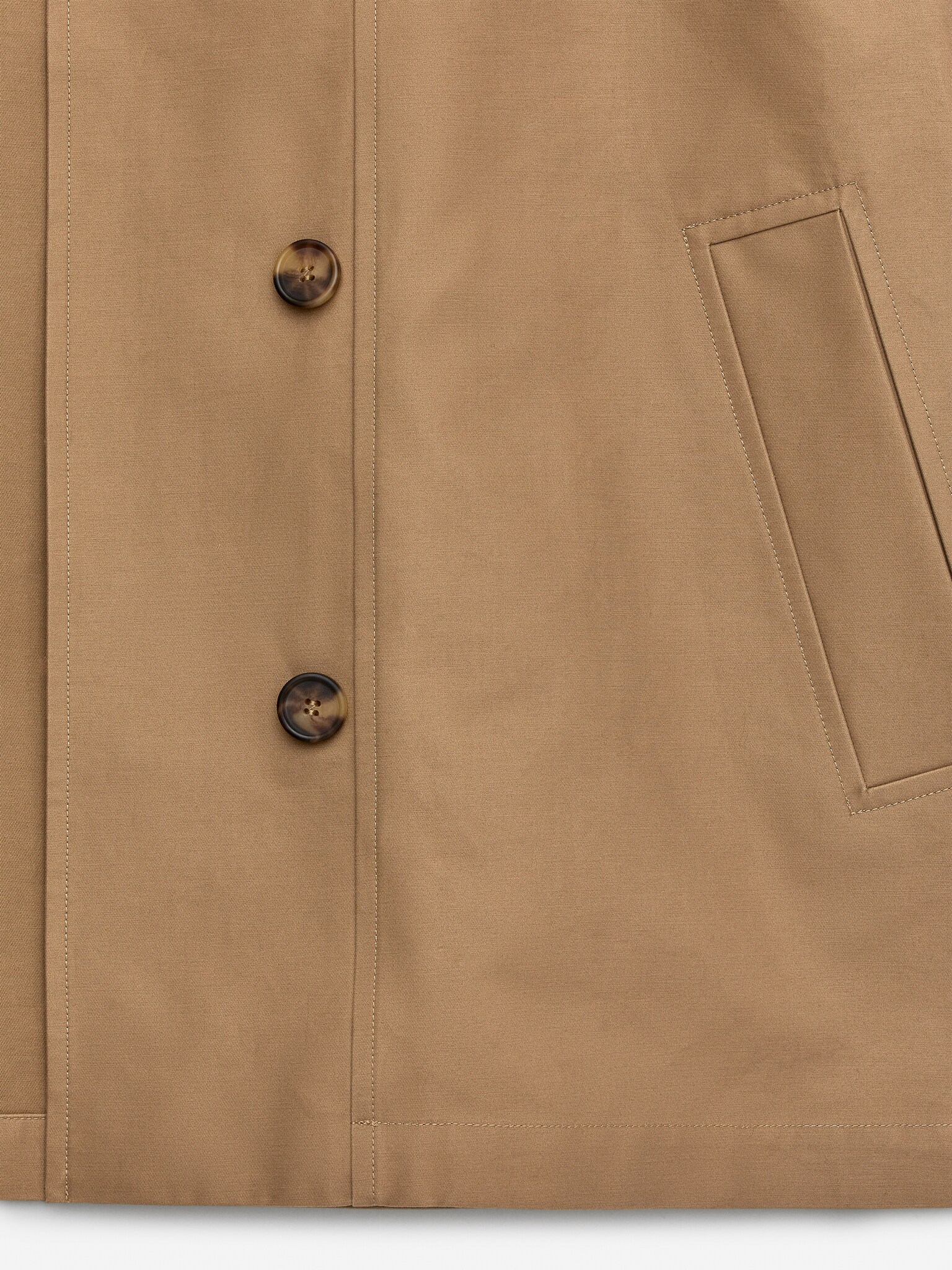 Veste en coton doublée - Beige foncé/Marron foncé - 6