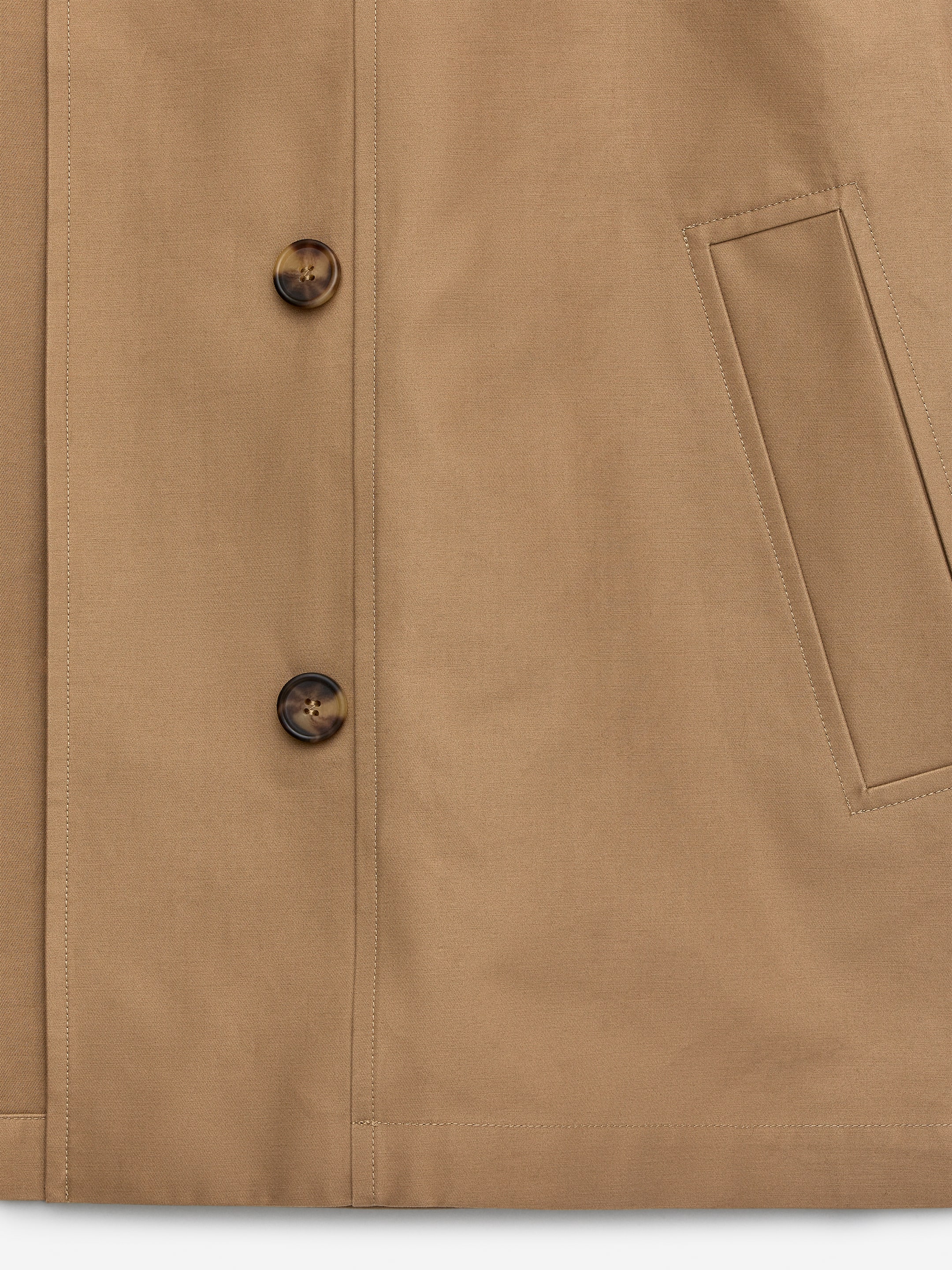 Corduroy-Collar Jacket - Dark Beige - Loose fit - Women - StillMedia/DescriptiveDetail - 1