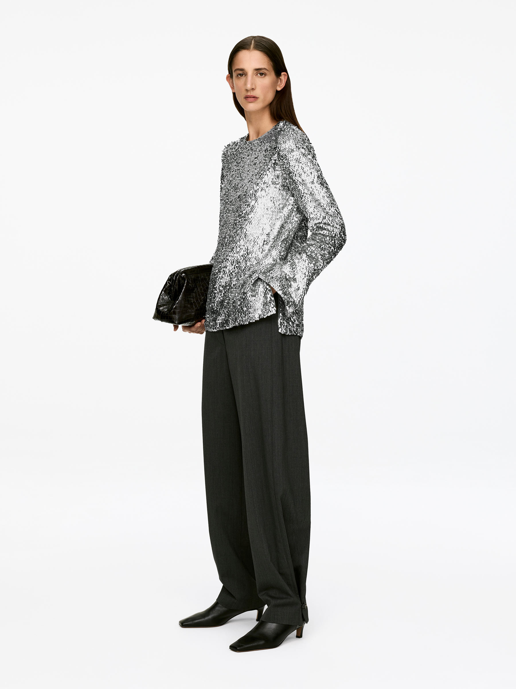 Paillettenoberteil - Silber - Slim Fit - Damen - StillMedia/Lookbook - 5