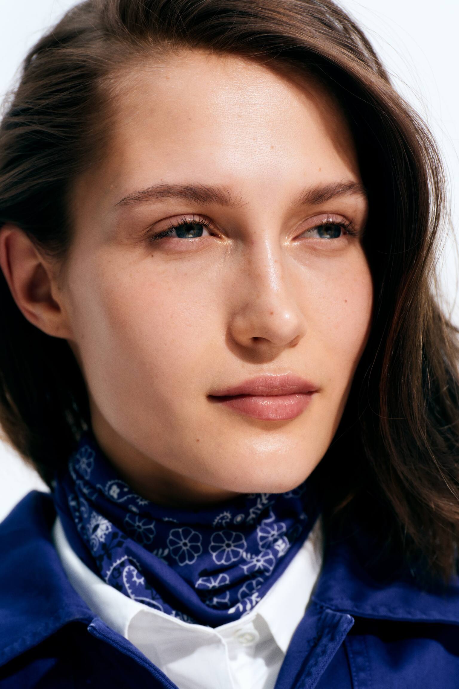 Scarf i bomull - Blå - 3