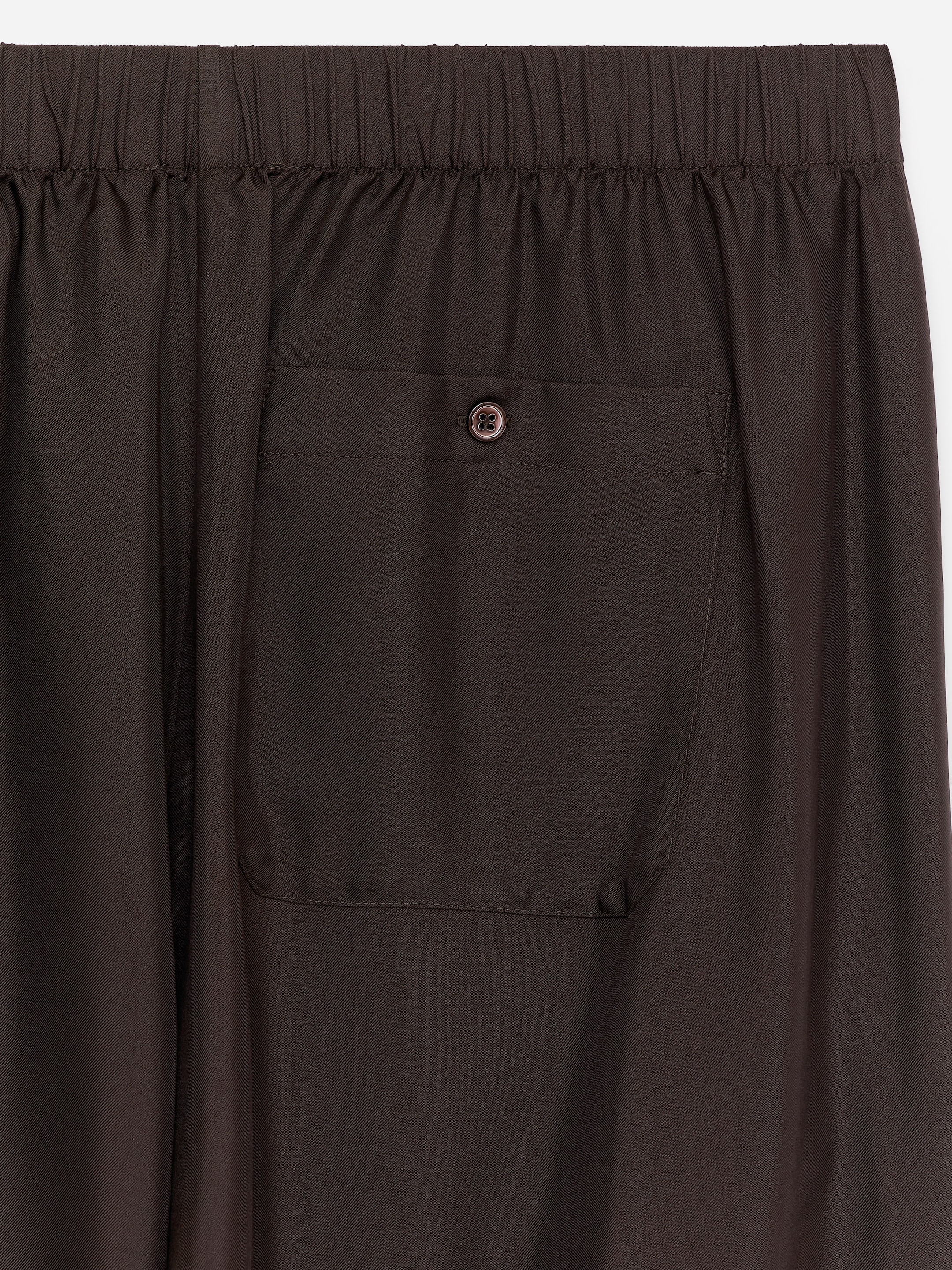 Silk Twill Trousers - Dark Brown - Regular fit - Women - StillMedia/DescriptiveDetail - 1