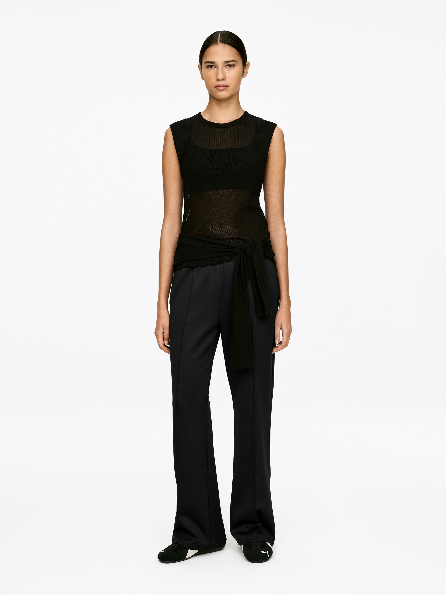 Pintuck Tracksuit Bottoms-#272627-17210