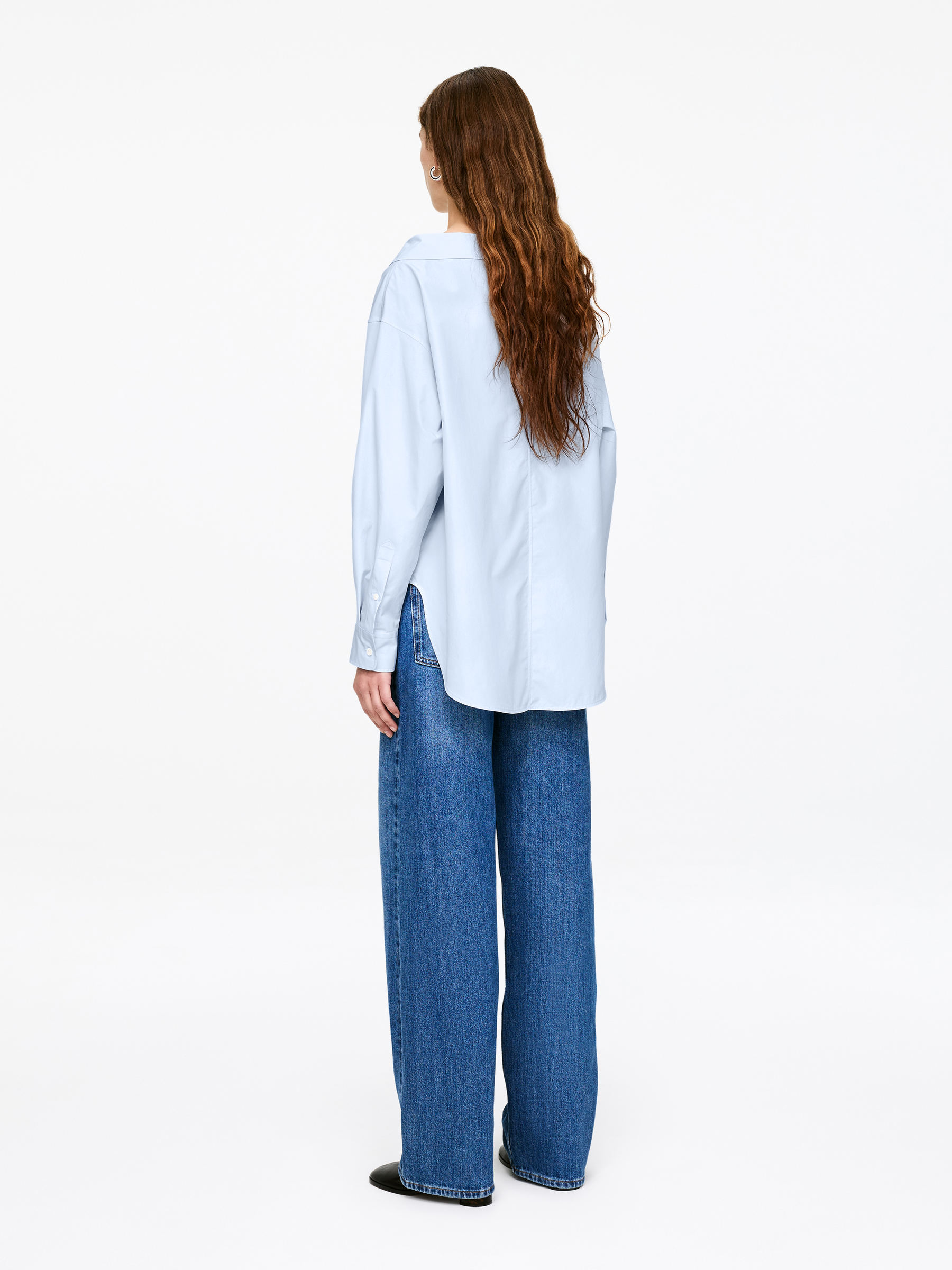 Open-Neck Blouse - Blue - Regular fit - Women - StillMedia/Lookbook - 6