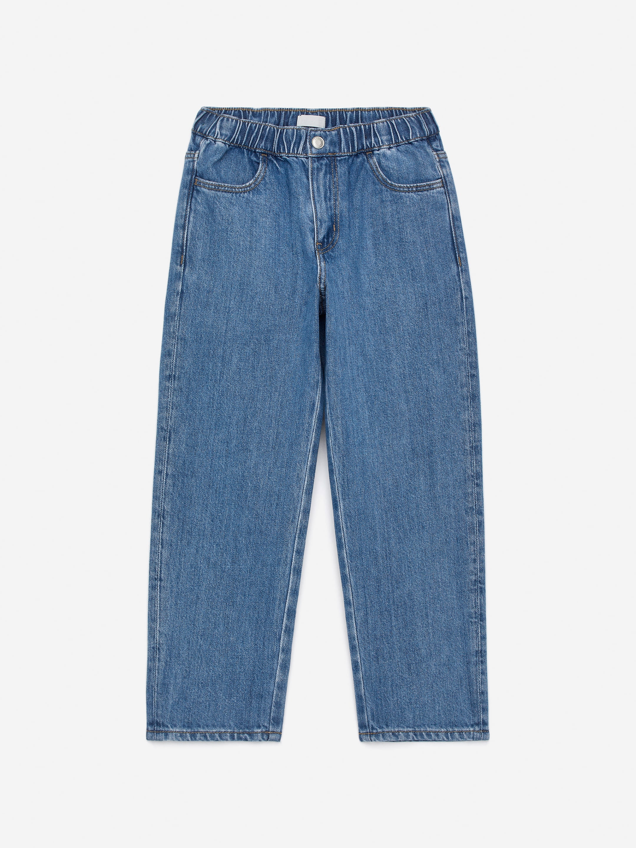 Pull-On Denim Trousers-#4b6d92-16480