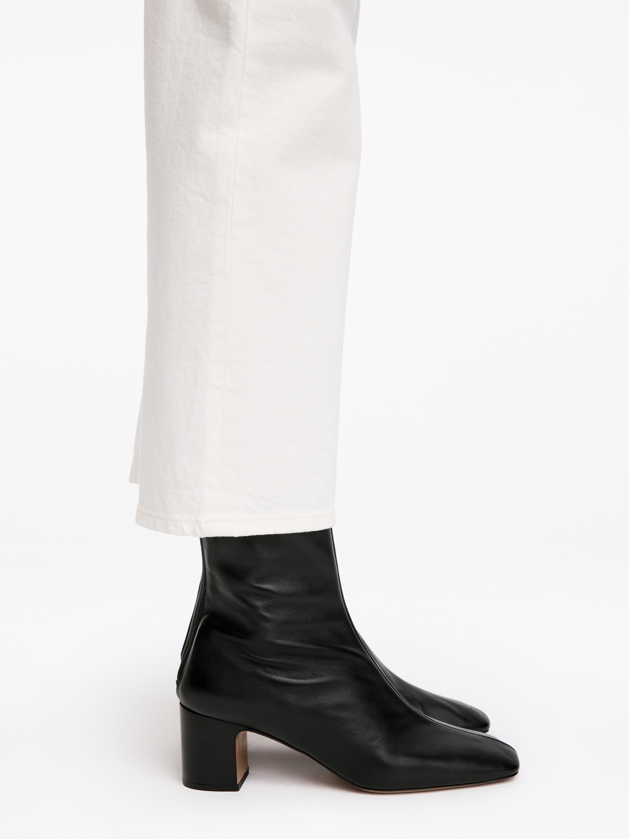 Sock boots i läder - Svart - women - StillMedia/Lookbook - 6