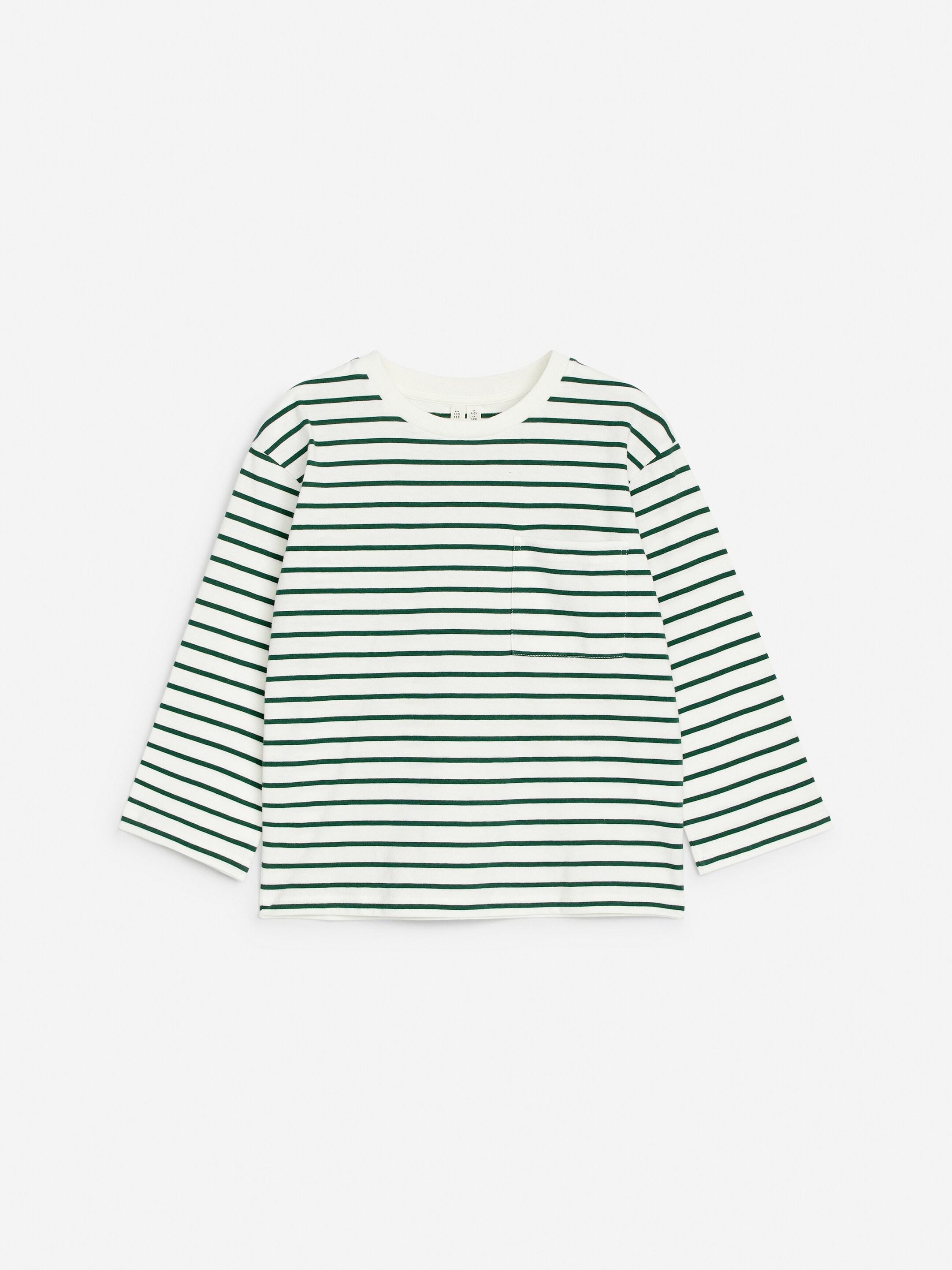 Vis større bilde: Long Sleeve T-Shirt - Hvit/mørkegrønn - BARN | H&M NO 1