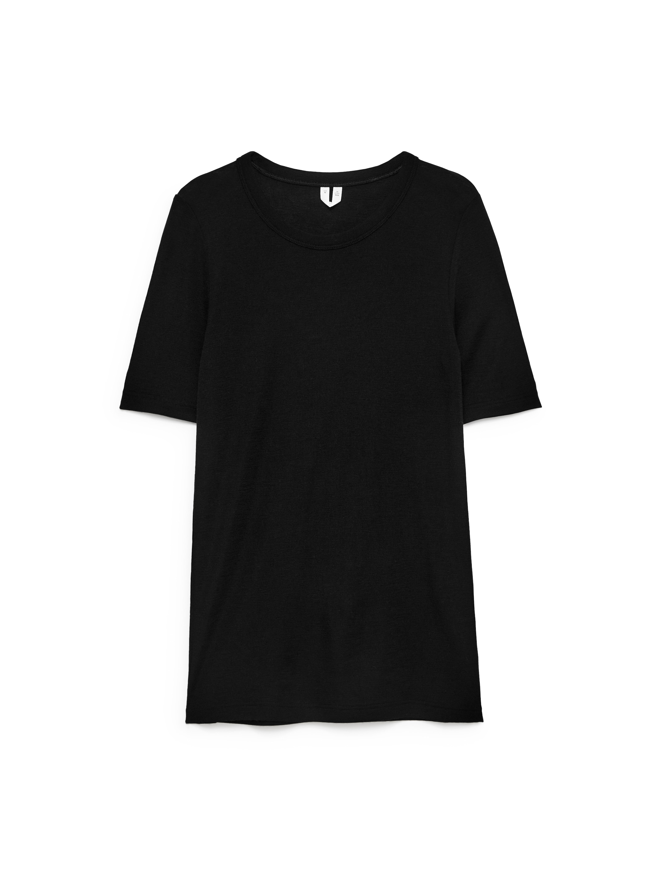 Wool Rib T-Shirt - Black - Slim fit - women - StillMedia/DescriptiveStillLife - 1
