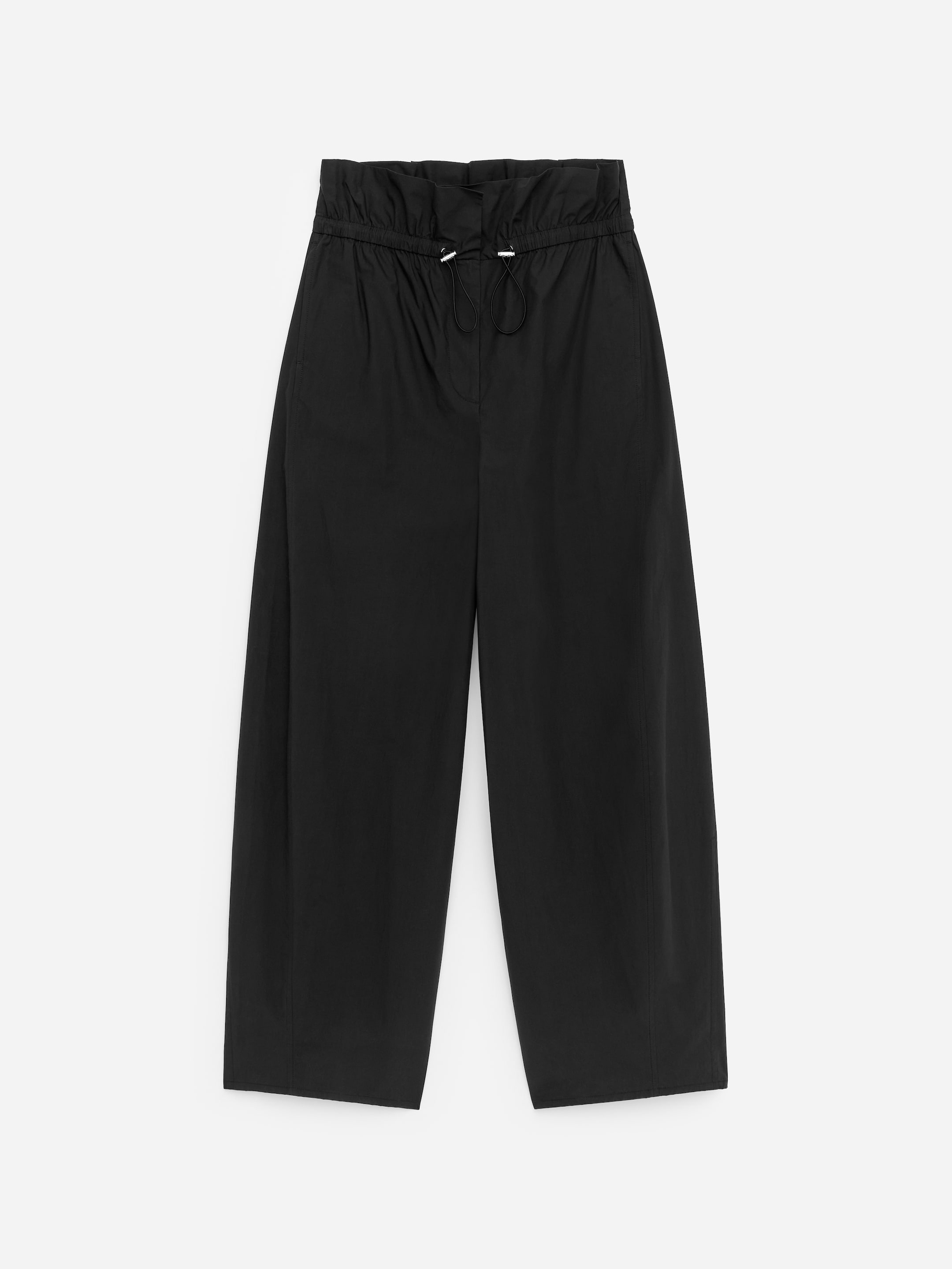 Paperbag Waist Trousers-Black-18171