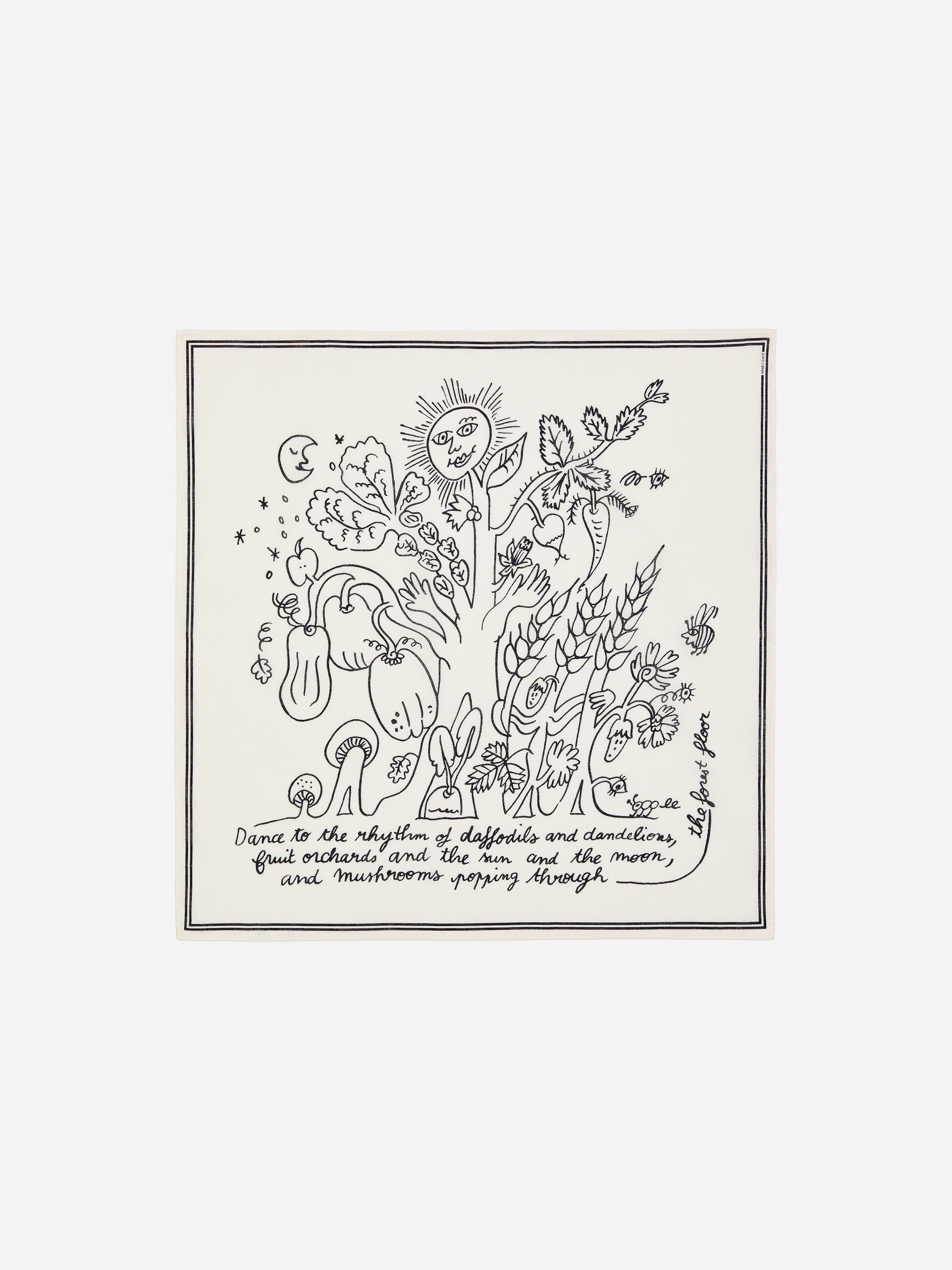 ARKET CAFÉ Printed Bandana-White-19997