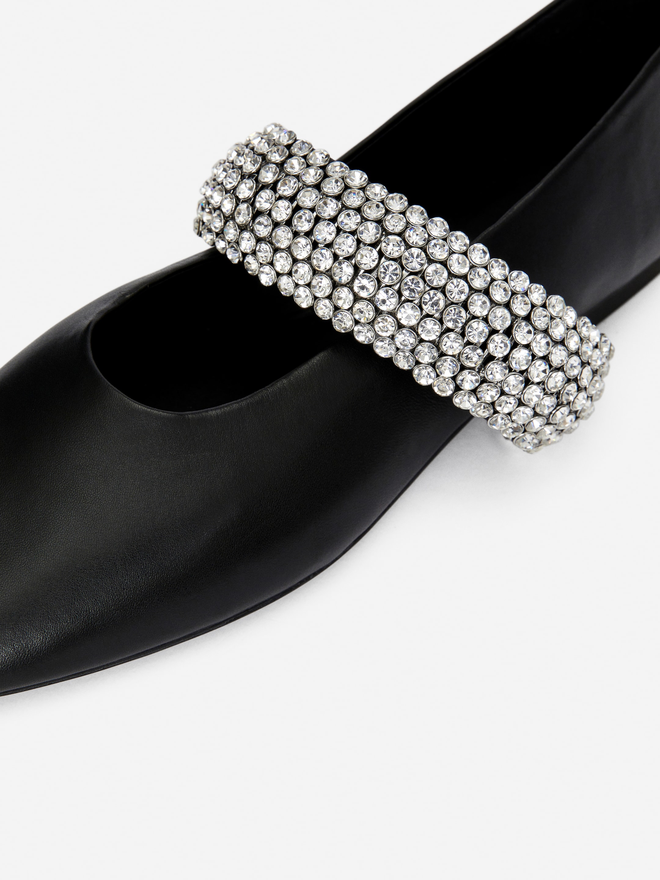 Ballerines en cuir avec strass - Noir - Femme - StillMedia/DescriptiveDetail - 6