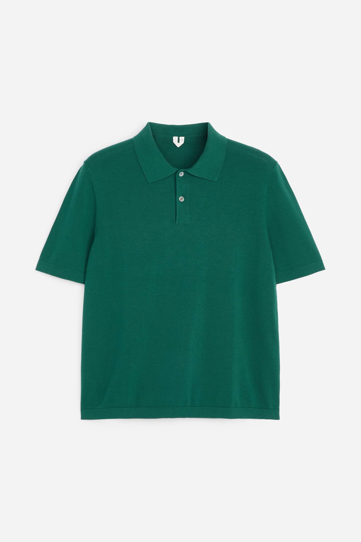 Polo de punto fino - Verde brillante/Topo/Turquesa empolvado/Azul oscuro - 1