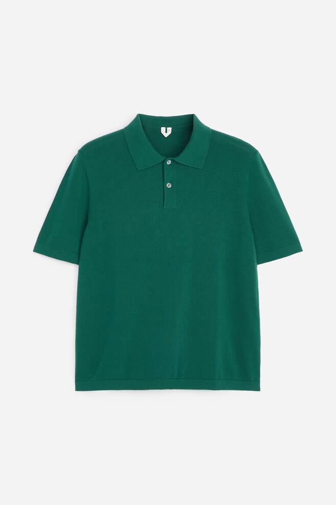 Polo con lavorazione a maglia sottile - Verde brillante/Turchese polvere/Talpa/Blu scuro - 1