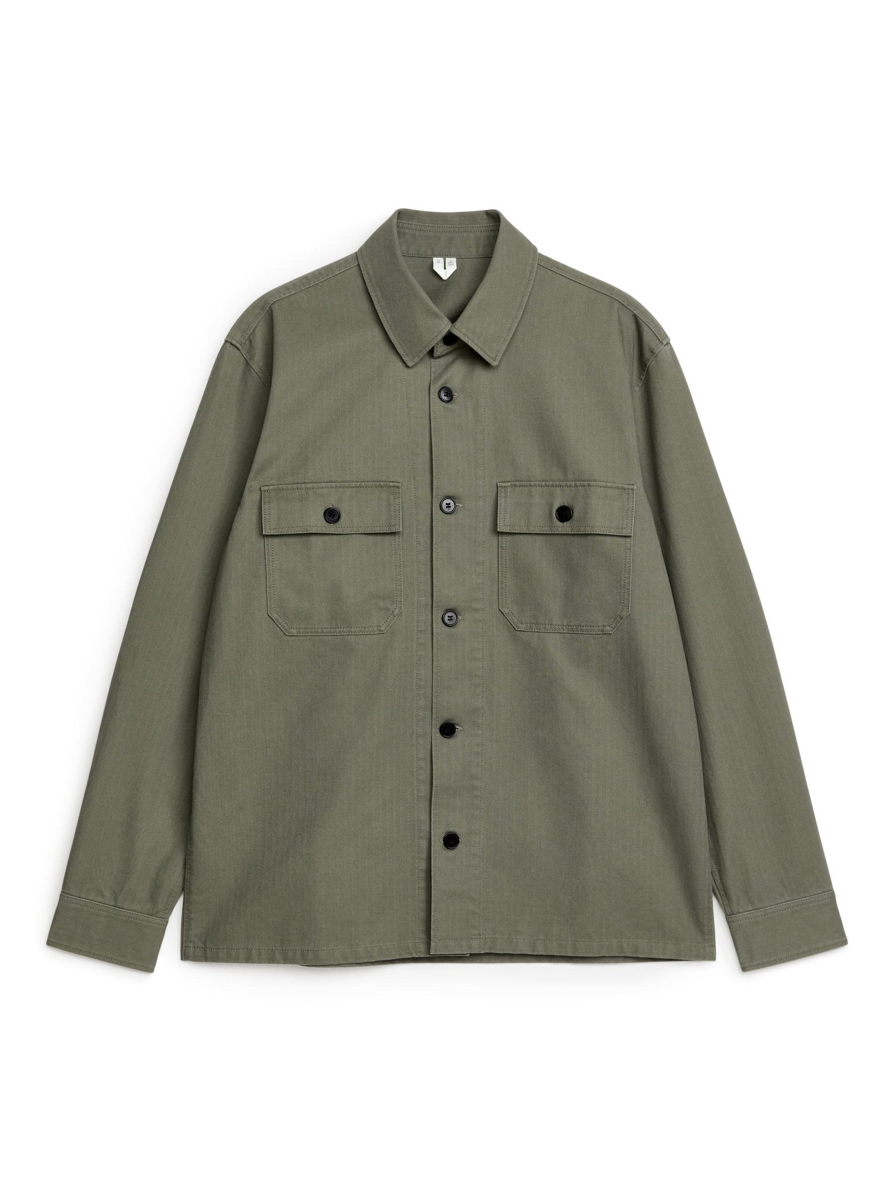 Camisa de trabajo de espiga-#5F5C4B-6033