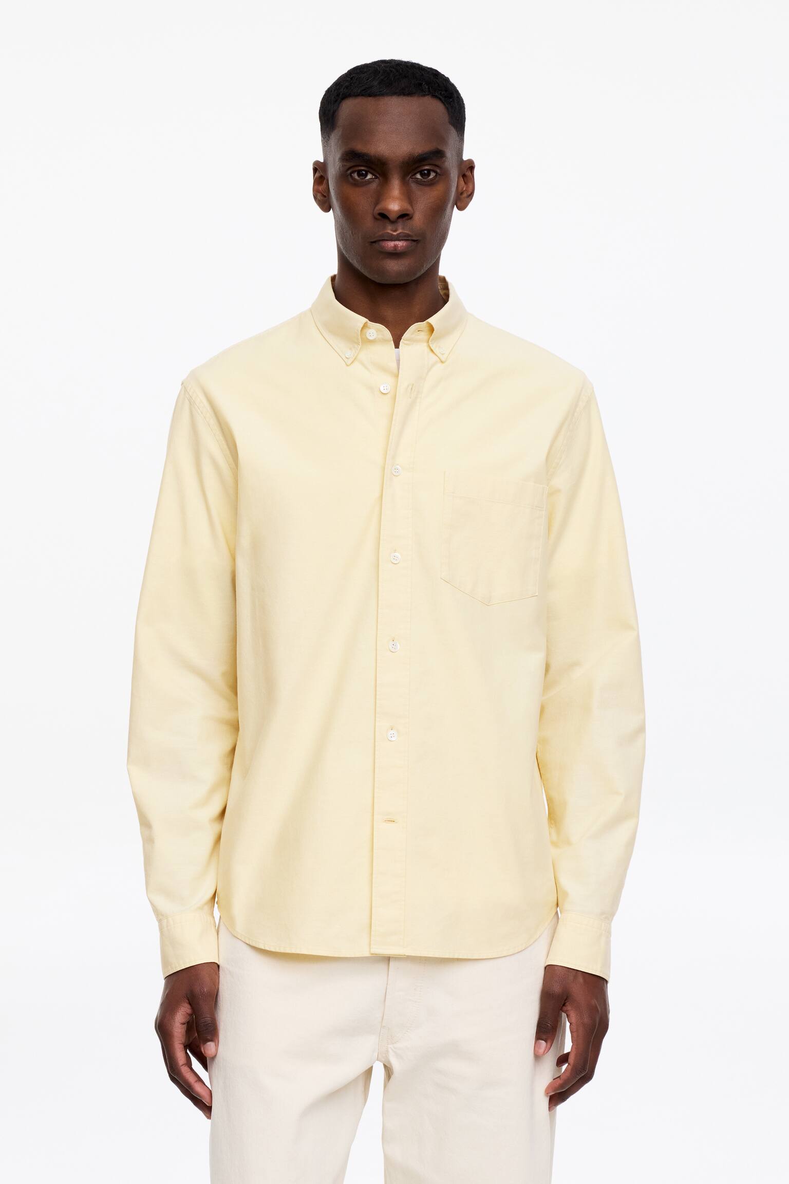 Oxfordskjorta - Crèmevit/Ljusblå/Ljusgrå/Blå/randig/Vit/Grå/vit/Mörkgrön - 1