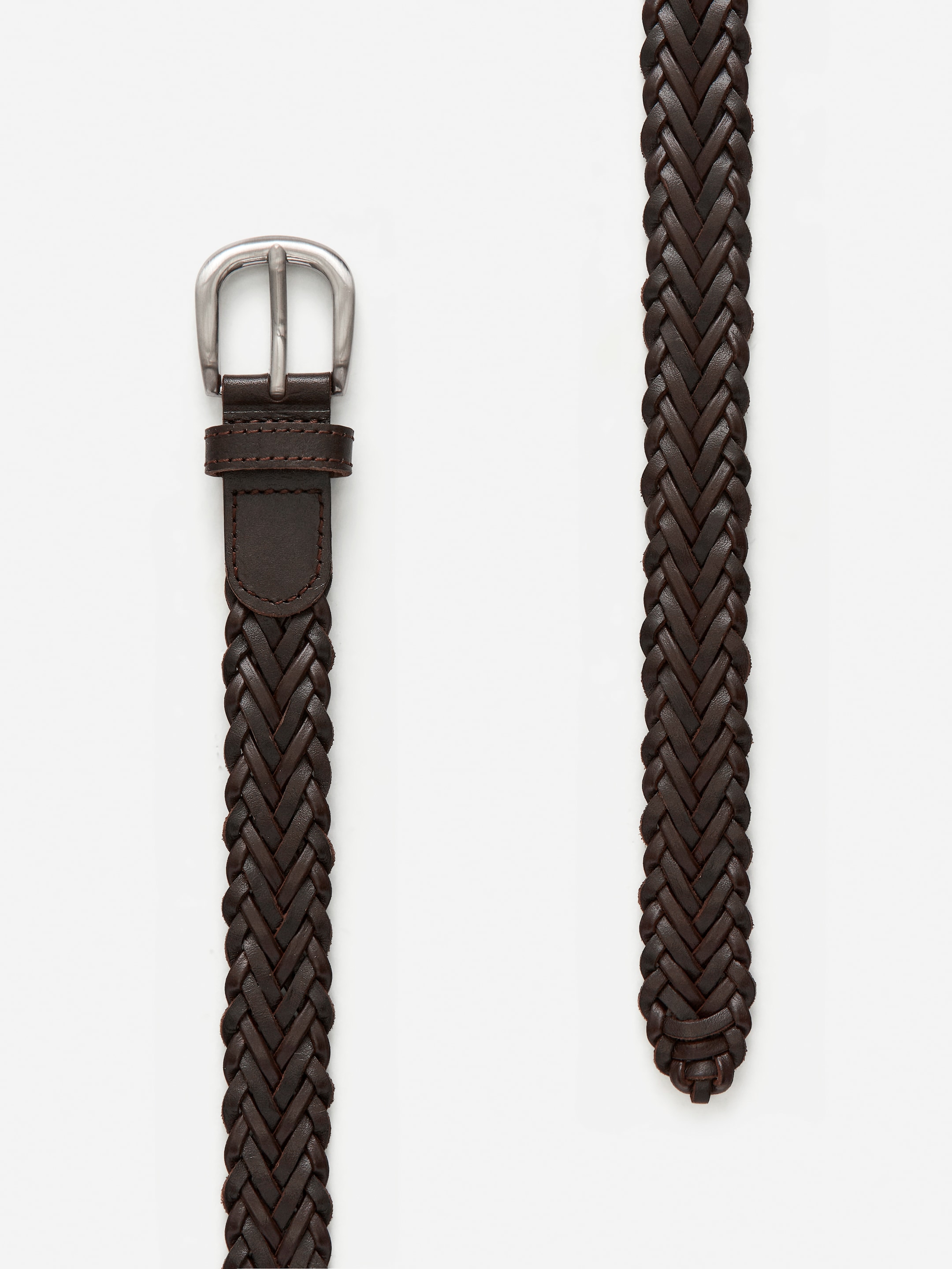 Braided Leather Belt - Dark Brown - Men - StillMedia/DescriptiveDetail - 2