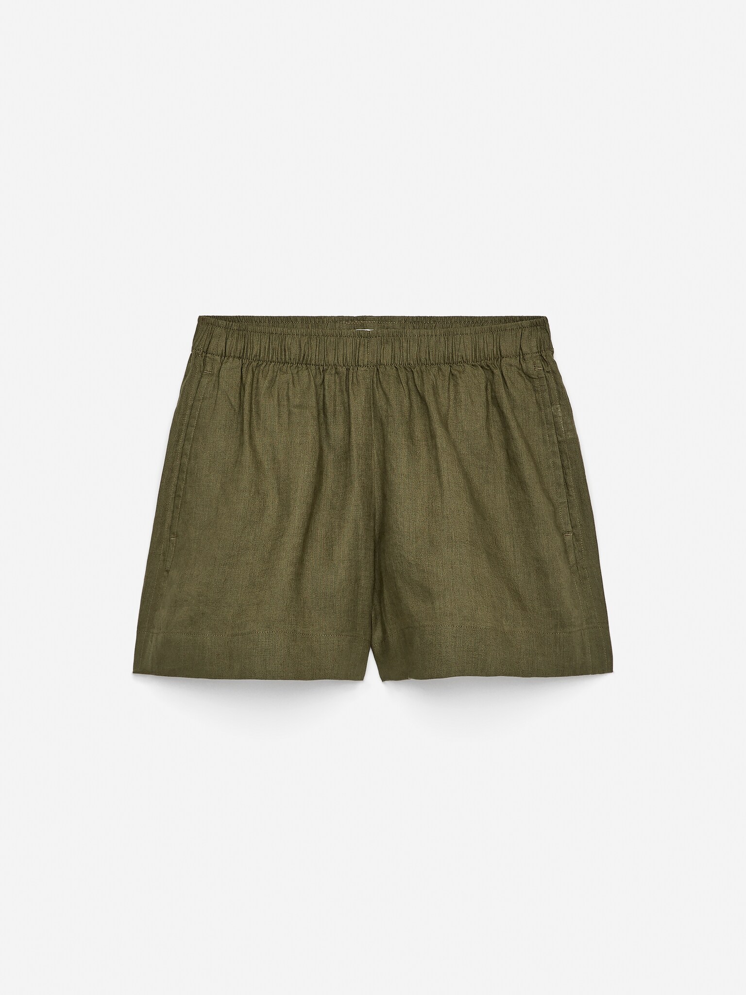 Leinen-Shorts - Khaki