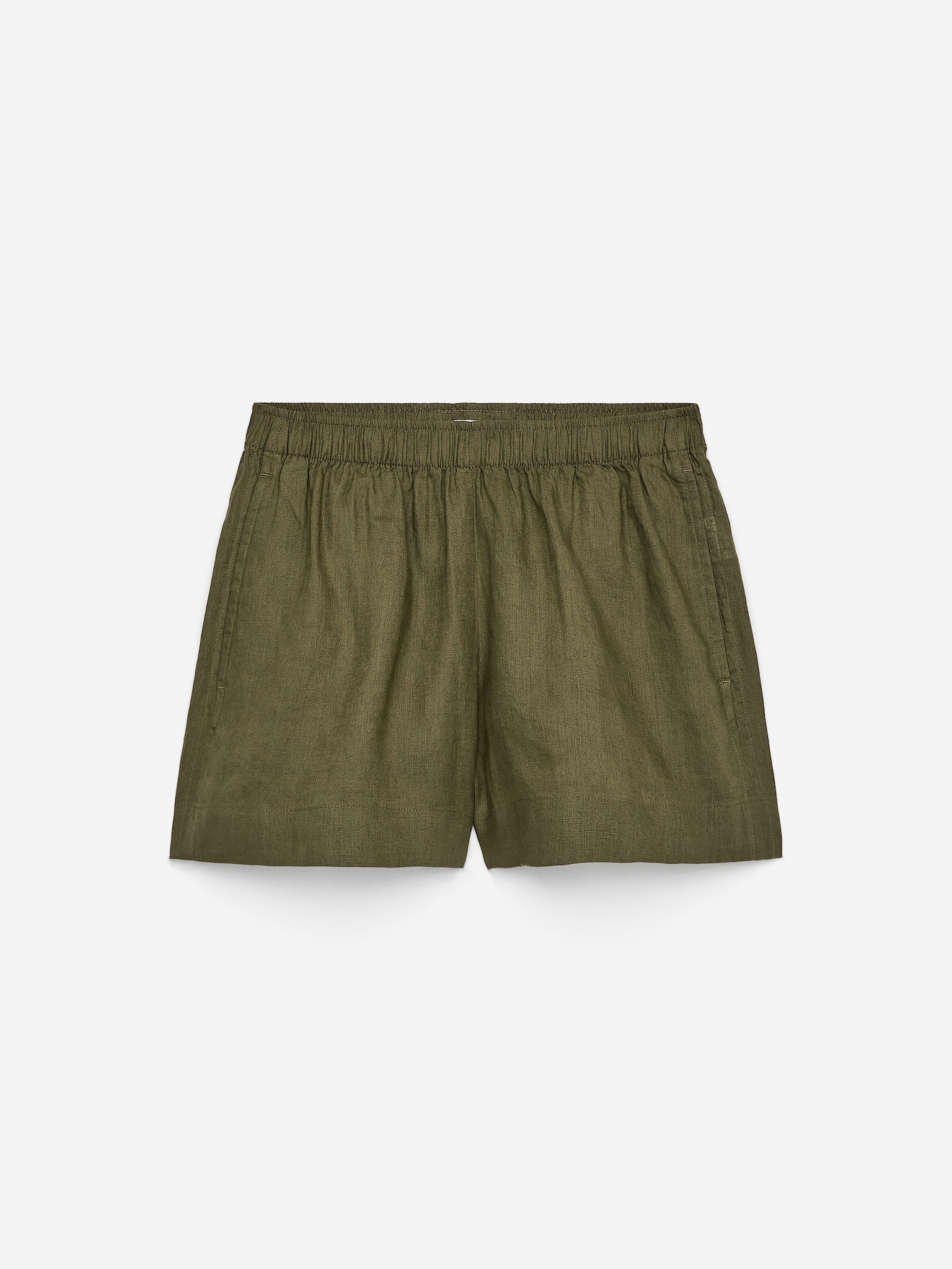 Leinen-Shorts - Khaki