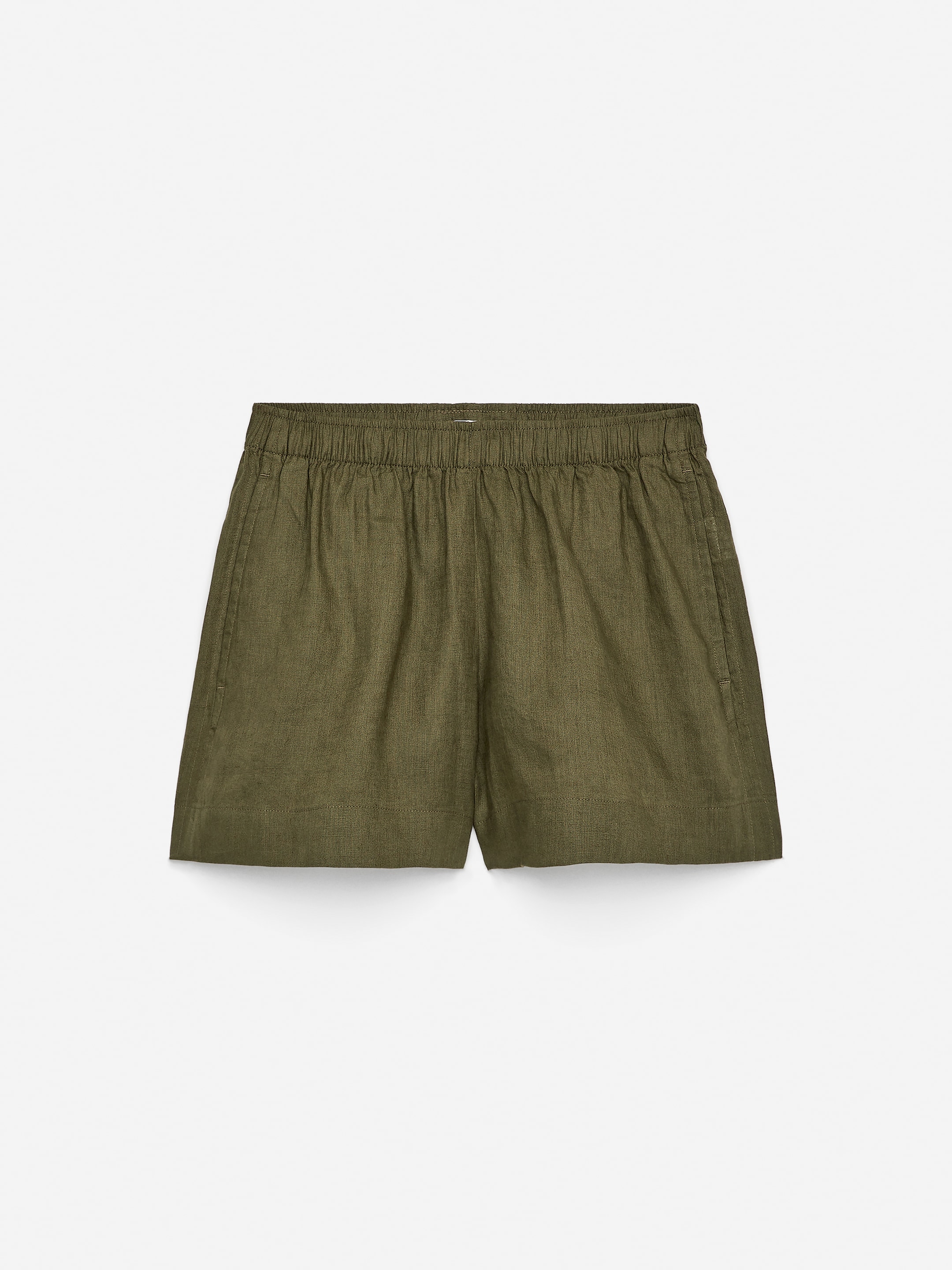 Visa större bild: Linneshorts - Khakigrön - DAM | H&M SE 1