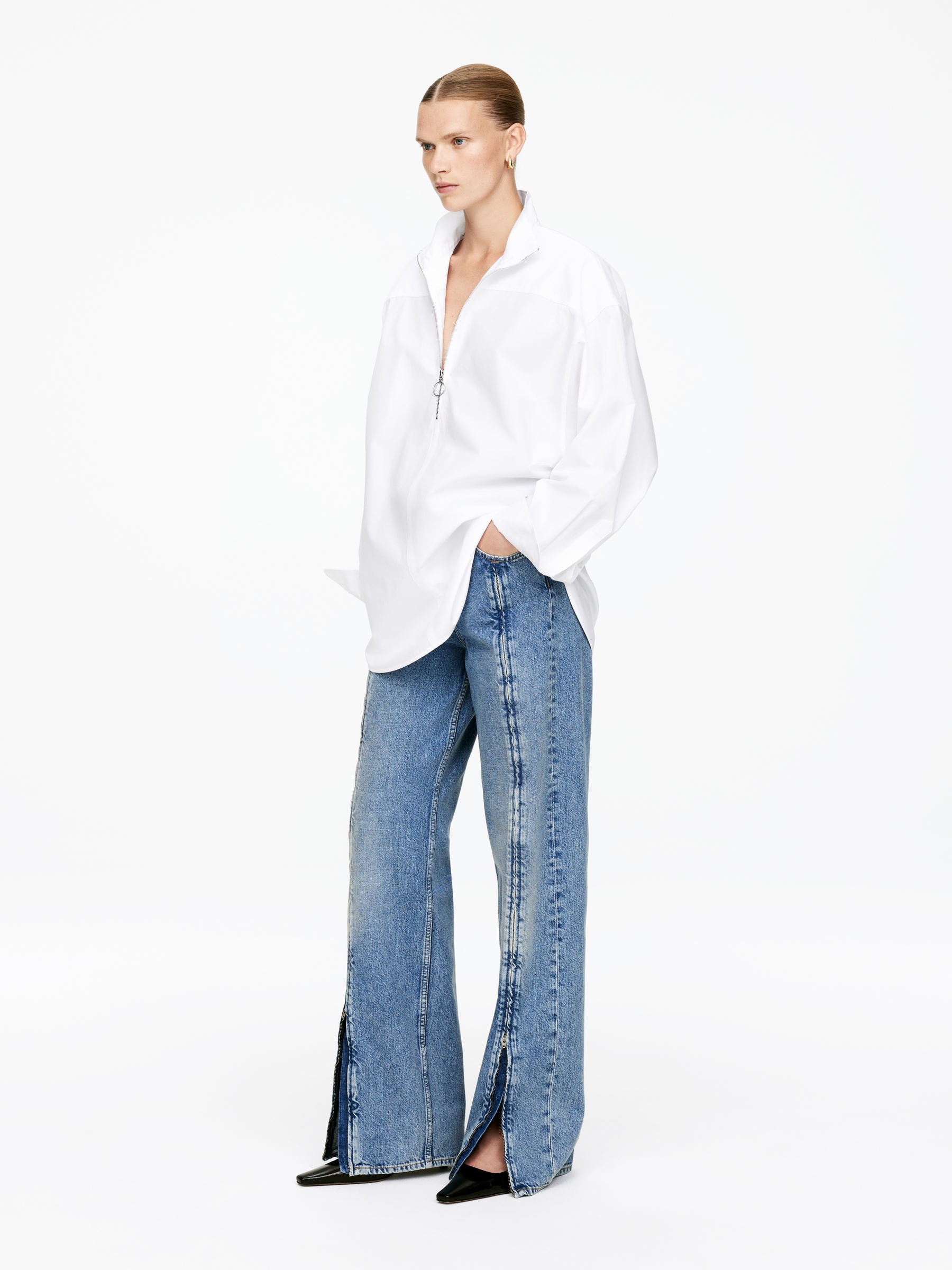 CORAL Wide Jeans - Mid Blue - Relaxed fit - Women - StillMedia/Lookbook - 4