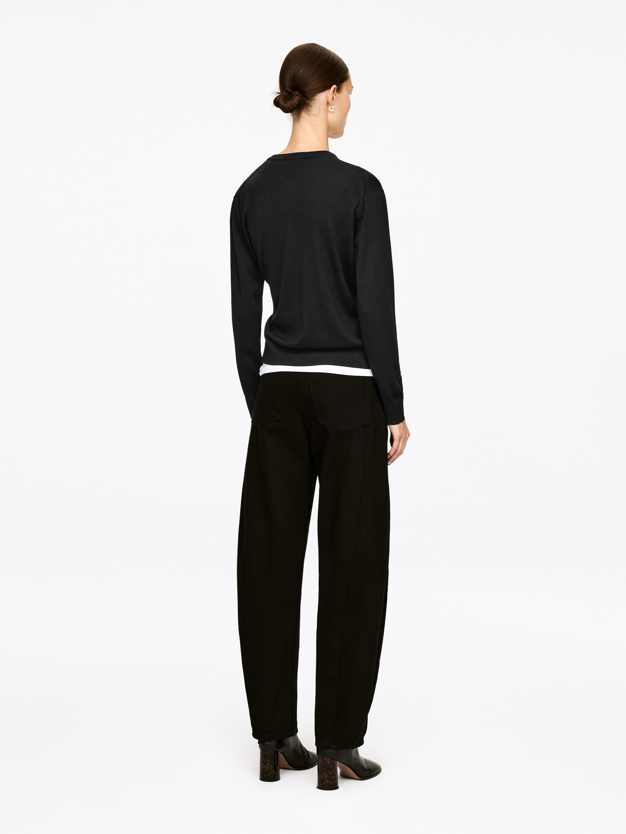 Größeres Bild anzeigen: Strickjacke aus Merinowolle - Schwarz - Ladies | H&M AT 3