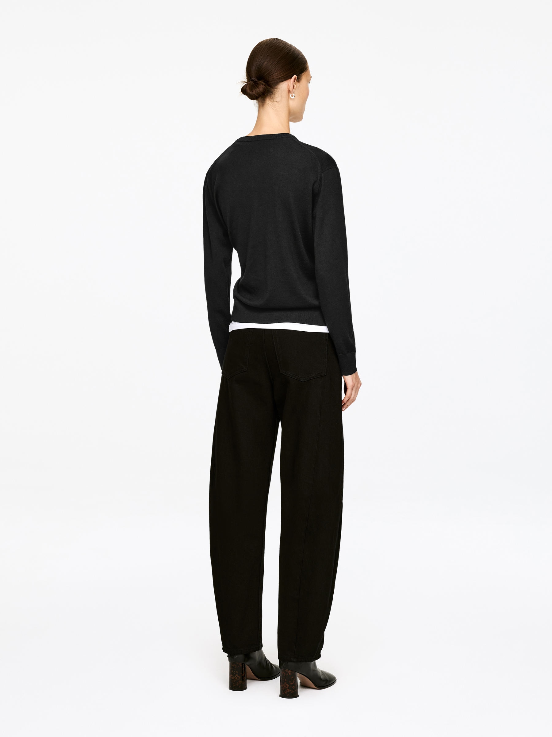 Cárdigan de lana merino - Negro - Corte estándar - Women - StillMedia/Lookbook - 6