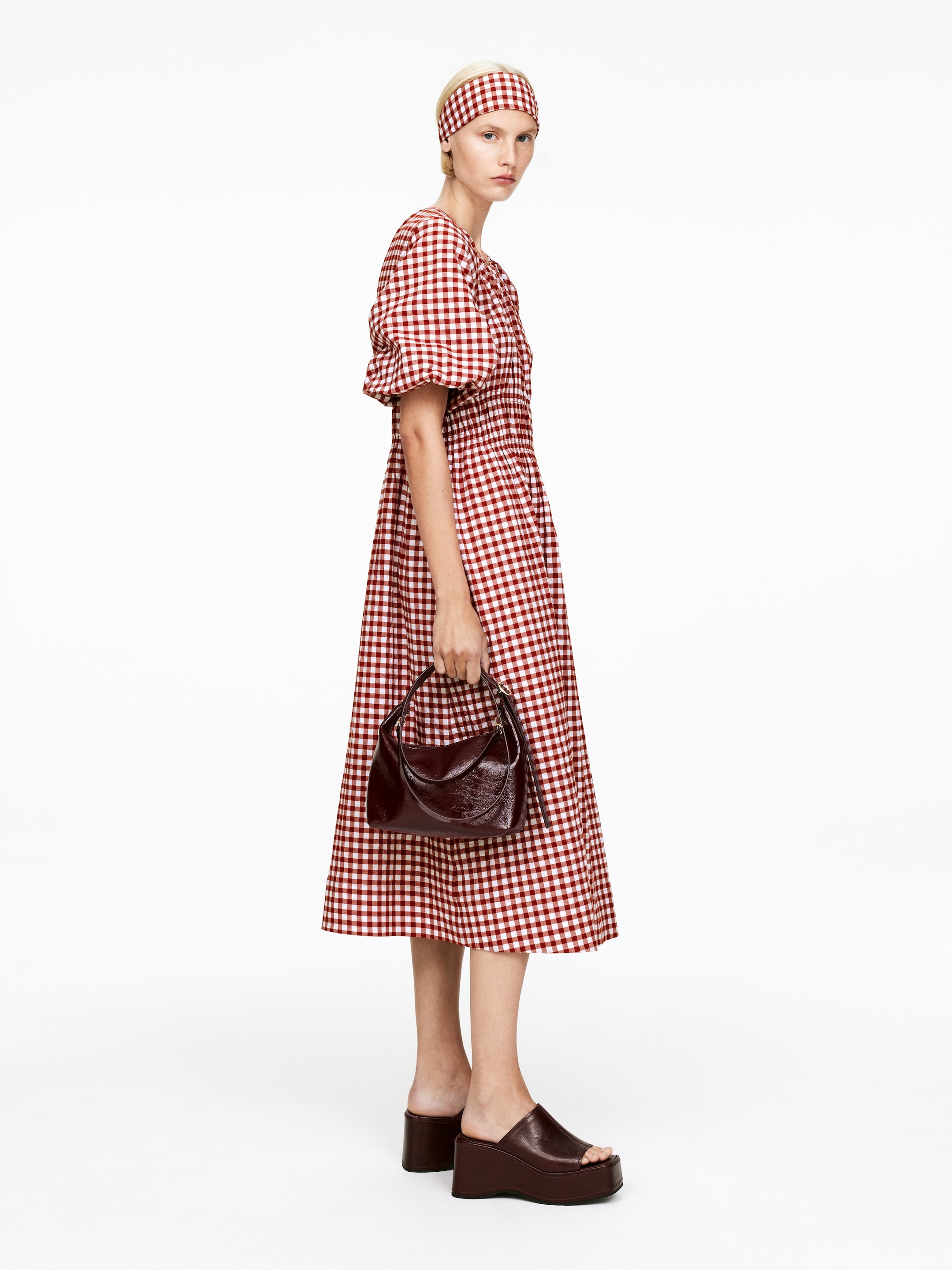 Zobraziť väčší obrázok: Kockované šaty - Hrdzavá/Biela - ŽENY | H&M SK 3